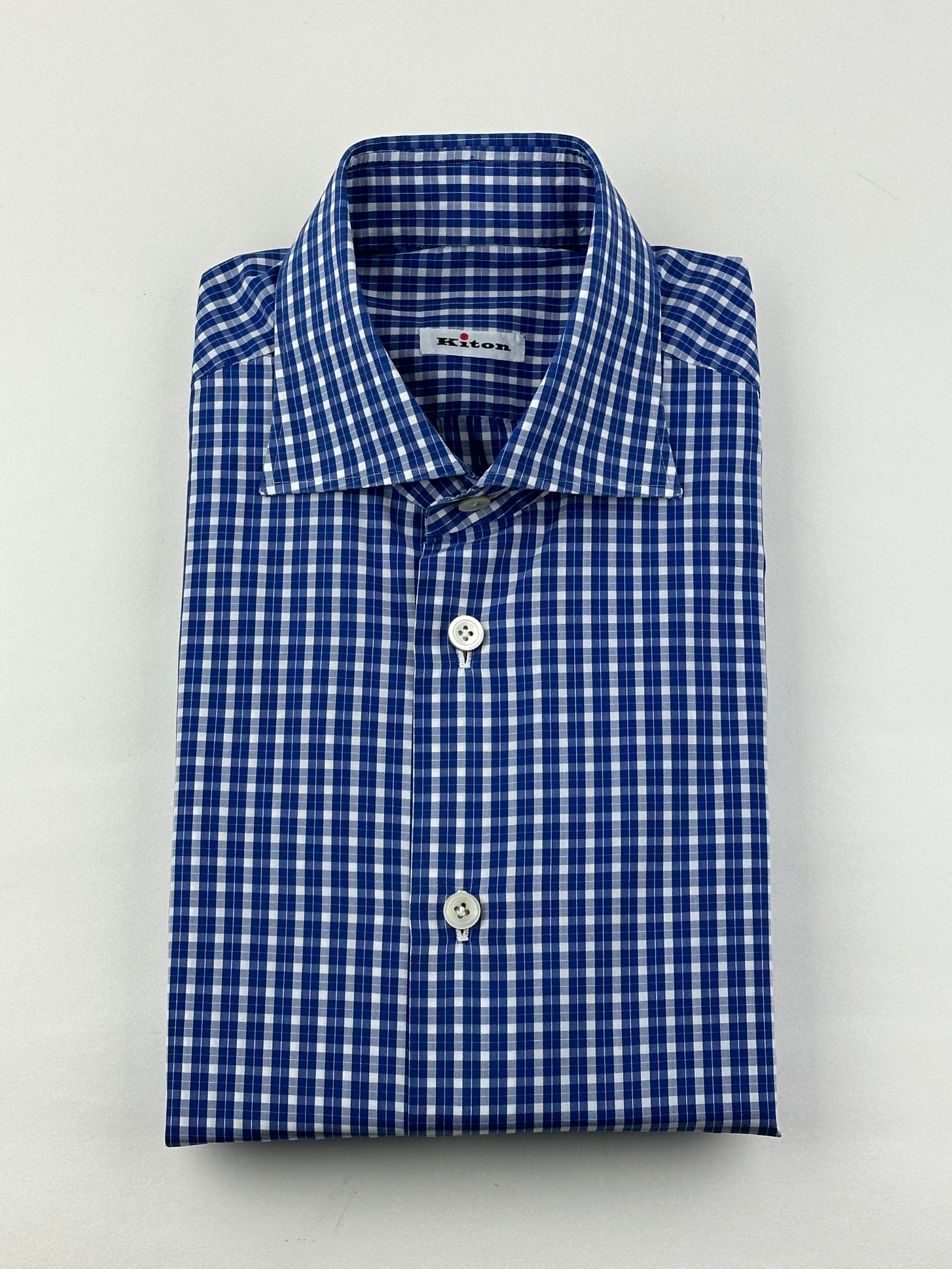 Kiton Gingham Check Shirt