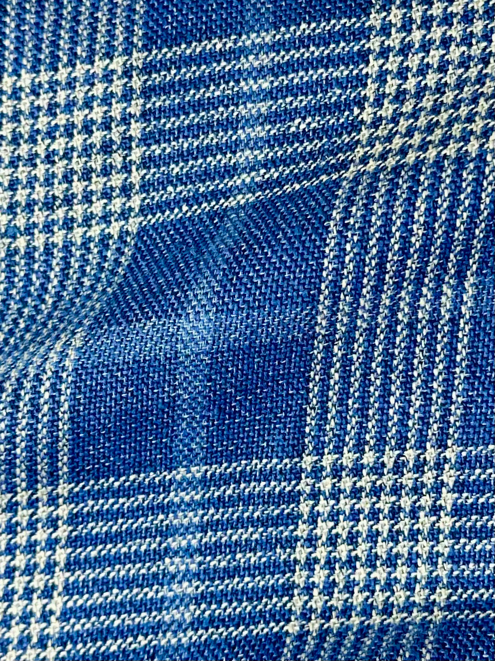 Cesare Attolini Azure Blue Silk, Wool, Linen & Cotton Check Jacket