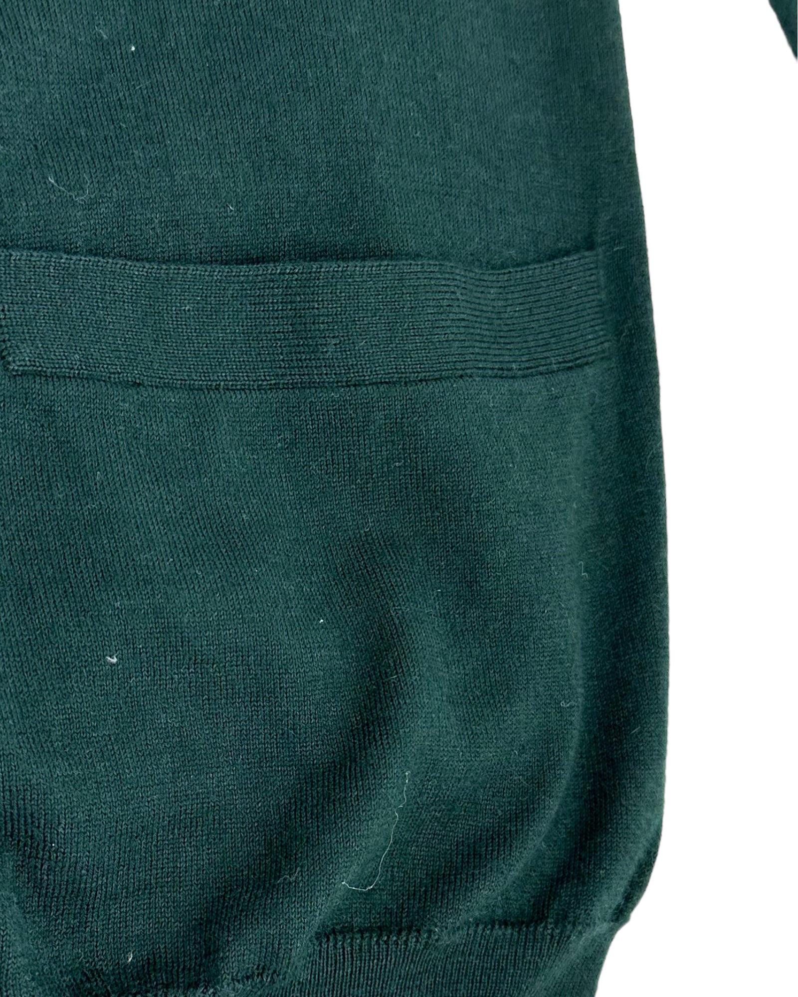 Kiton Forest Green Cashmere & Silk Blend Cardigan