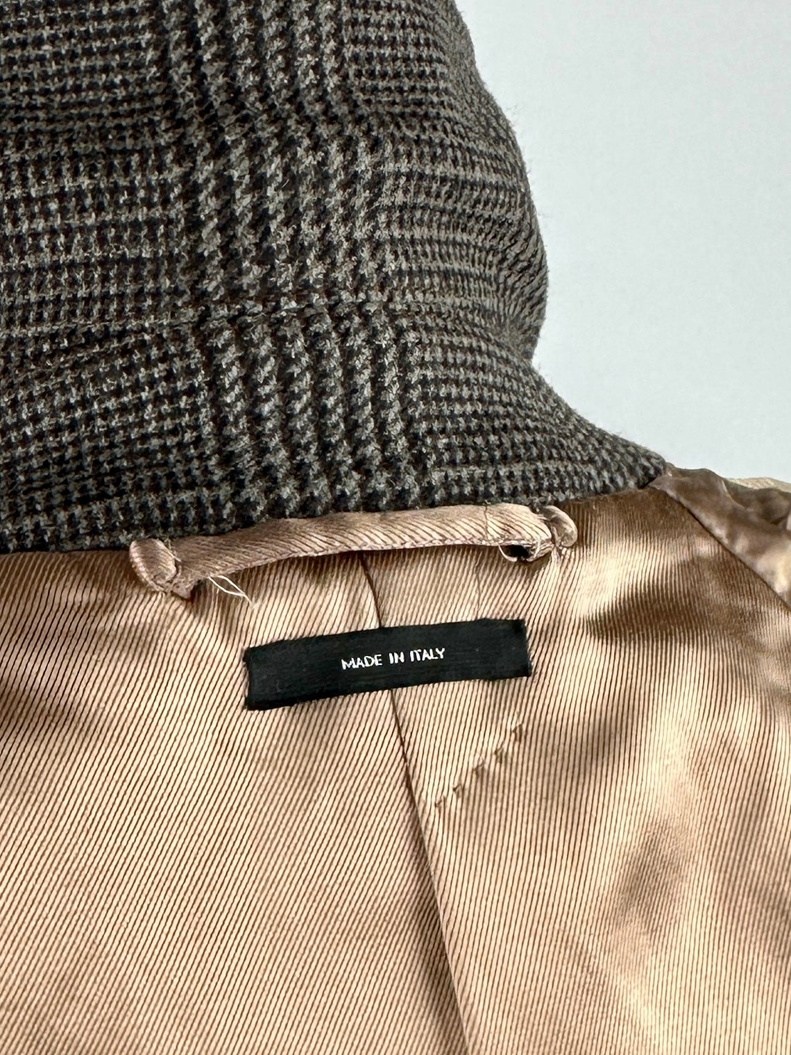 Tom Ford Brown Check Overcoat