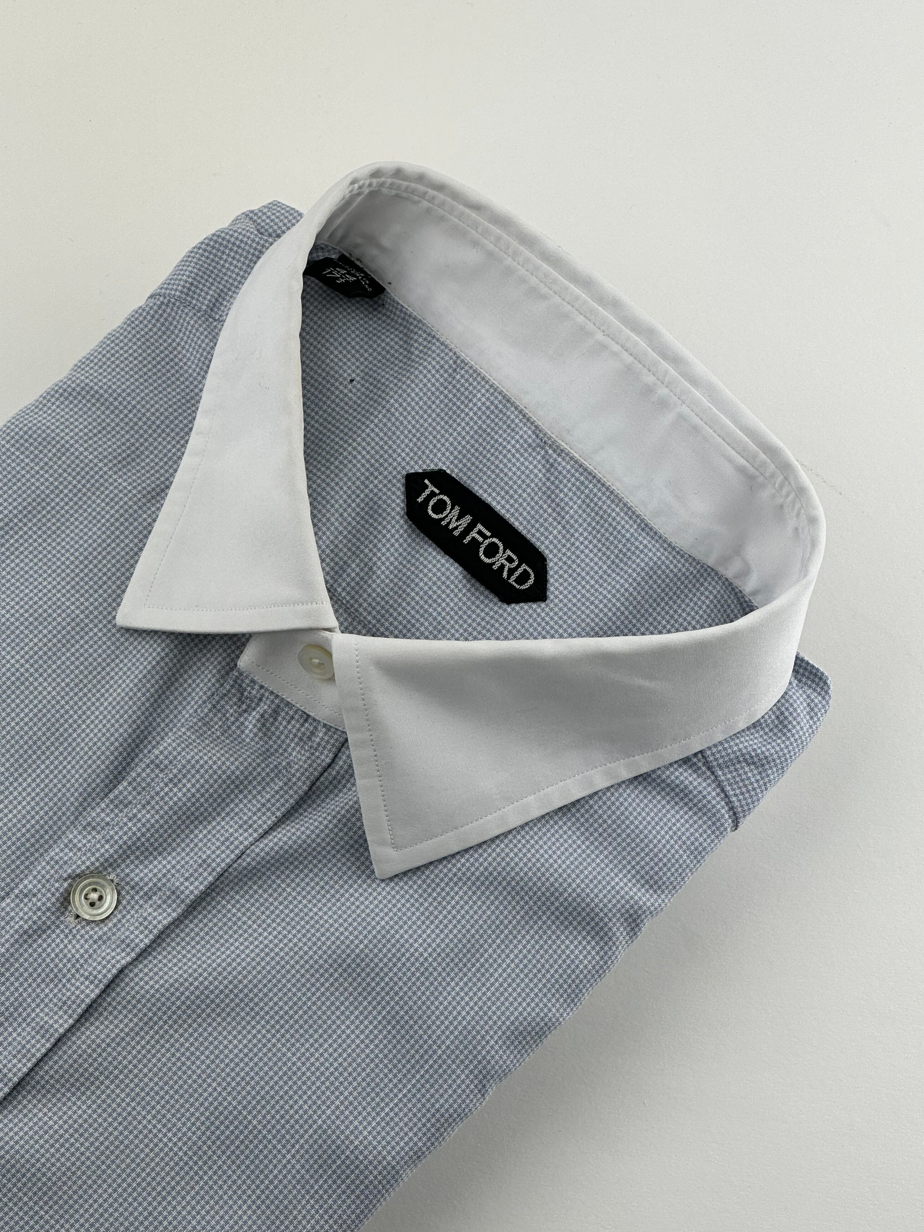 Tom Ford Light Blue Contrast Collar Shirt