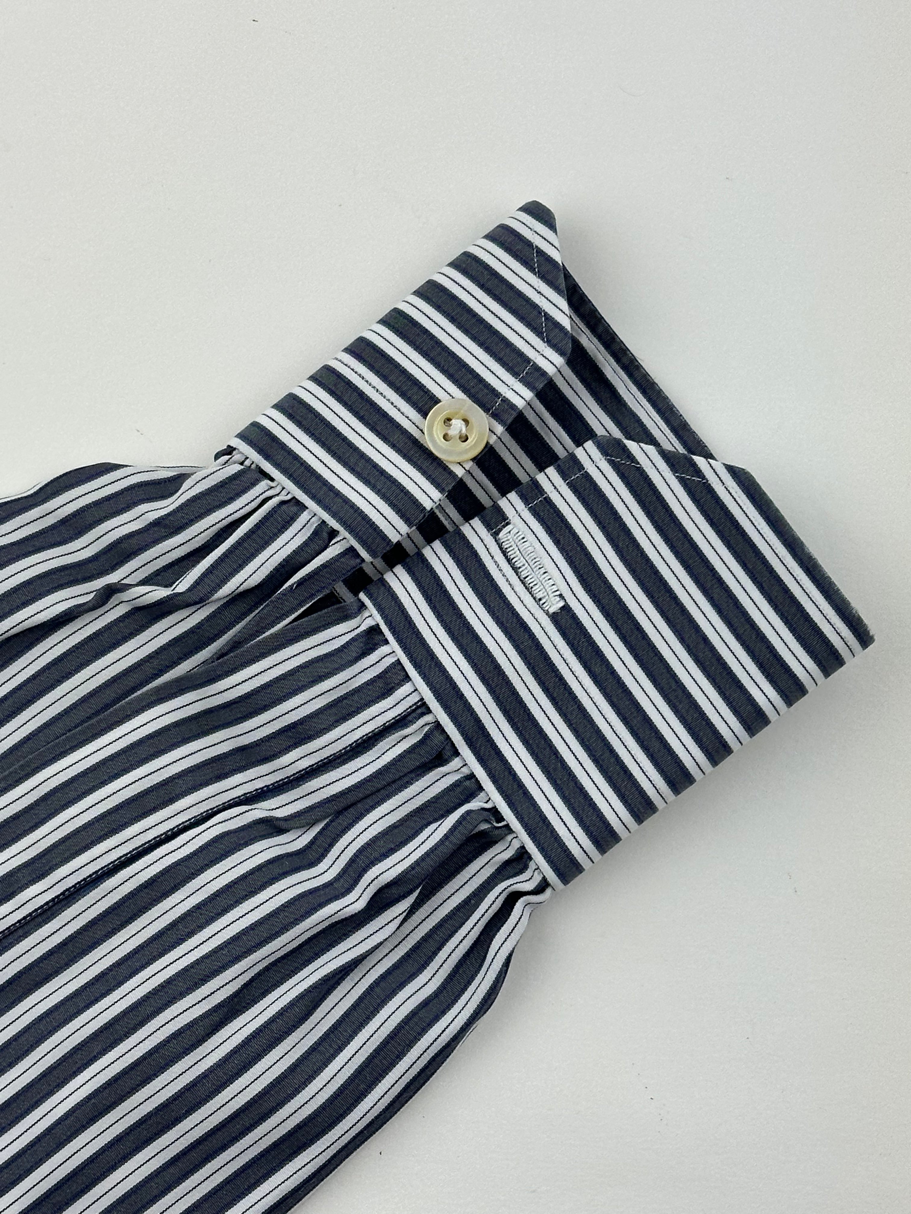 Kiton Navy Bengal Stripe Shirt