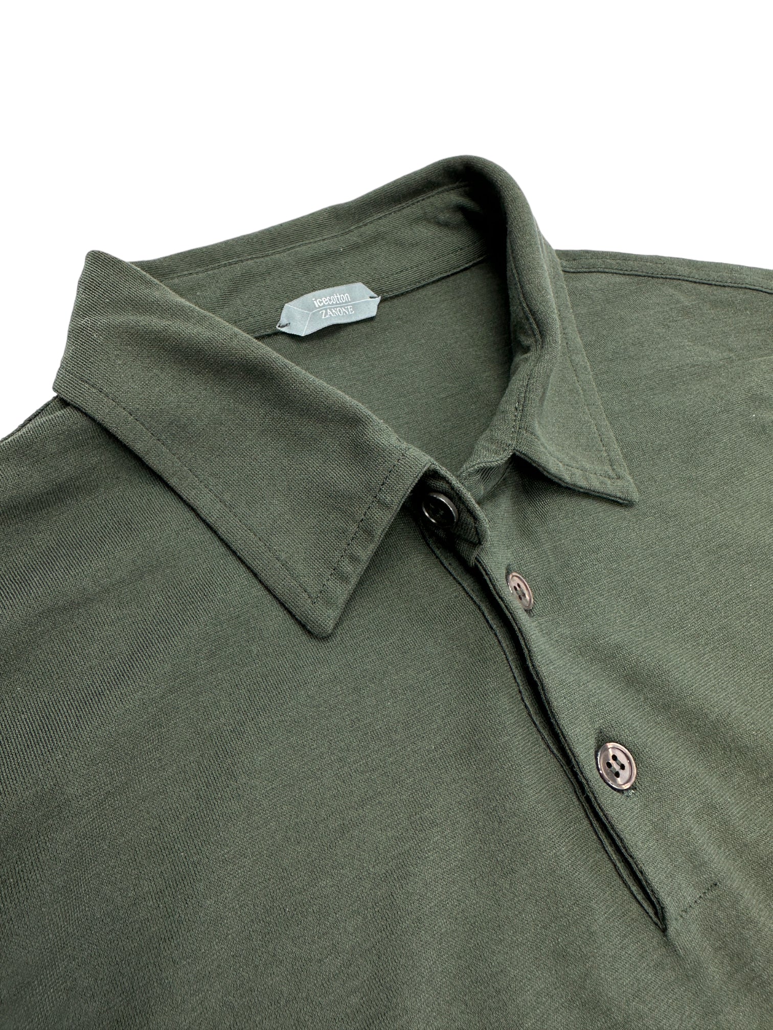 Zanone Green Ice-Cotton Polo