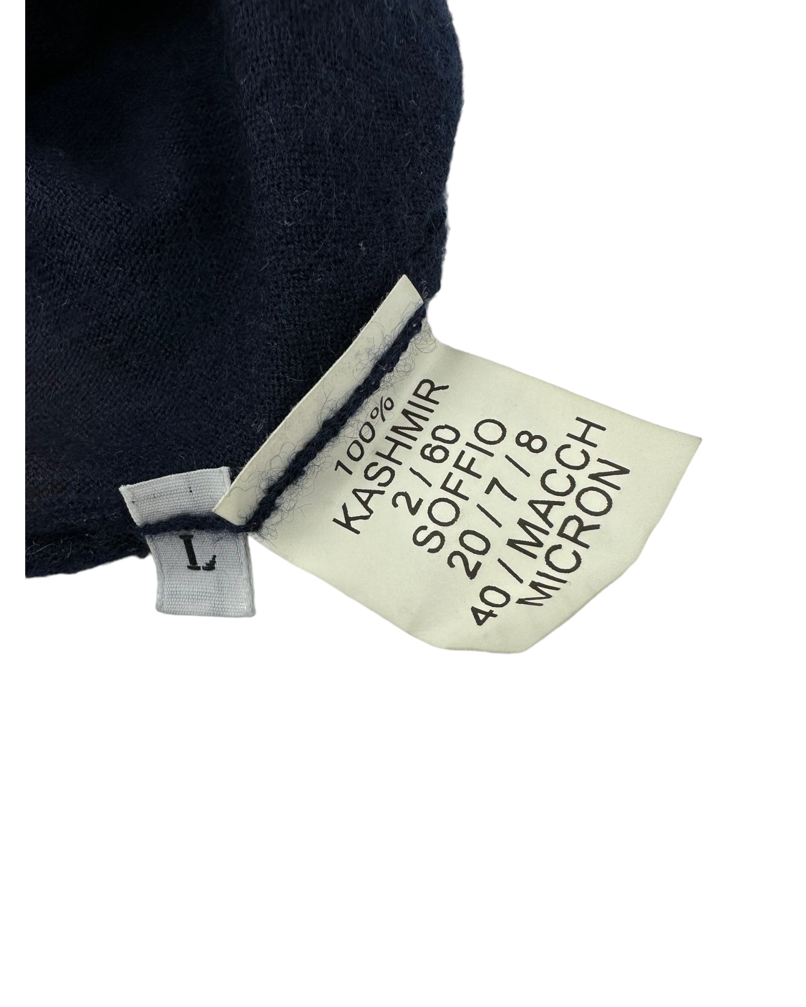 Kiton Navy Cashmere Crewneck Knit