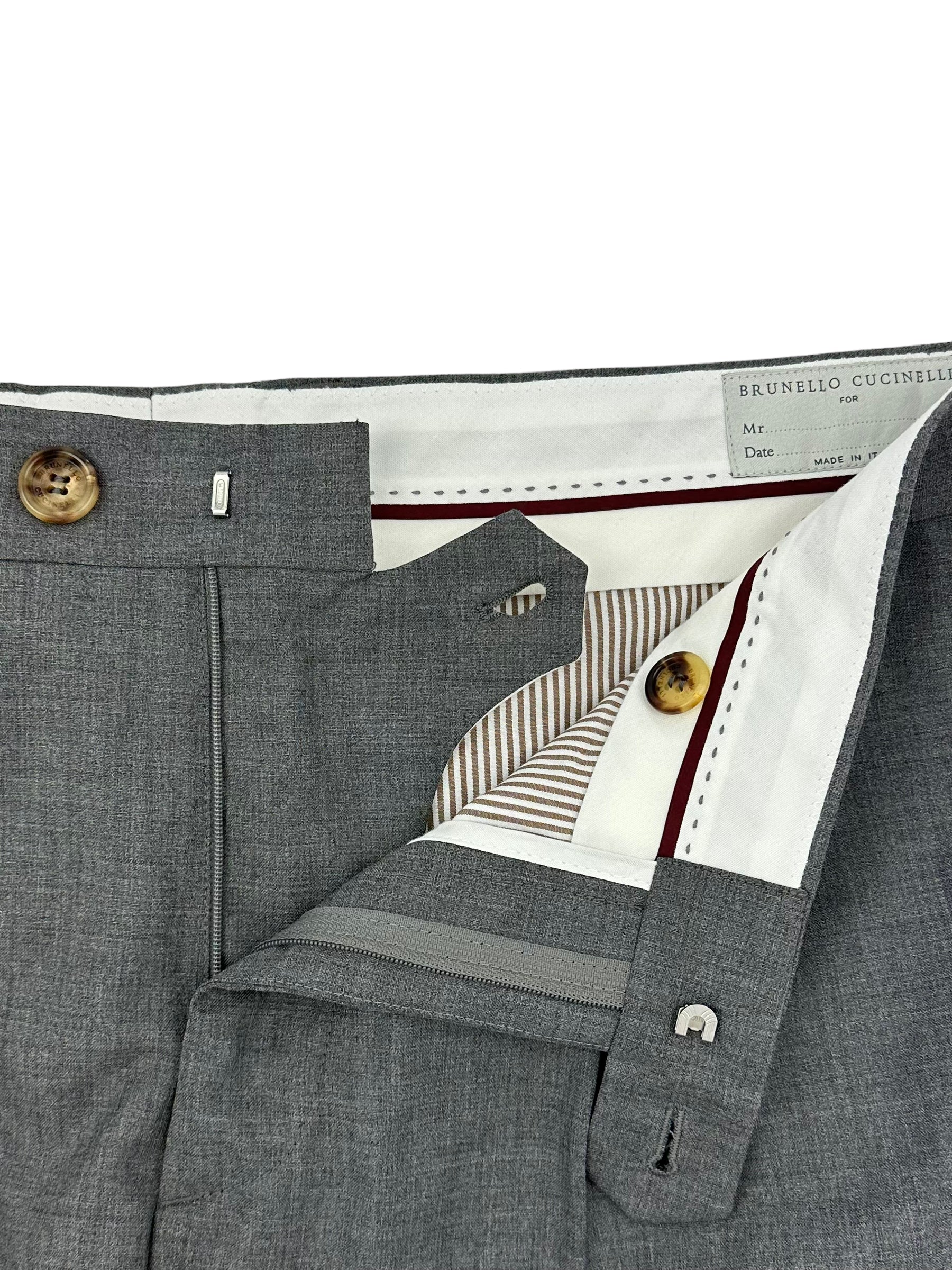 Brunello Cucinelli Grijze, coole wollen broek