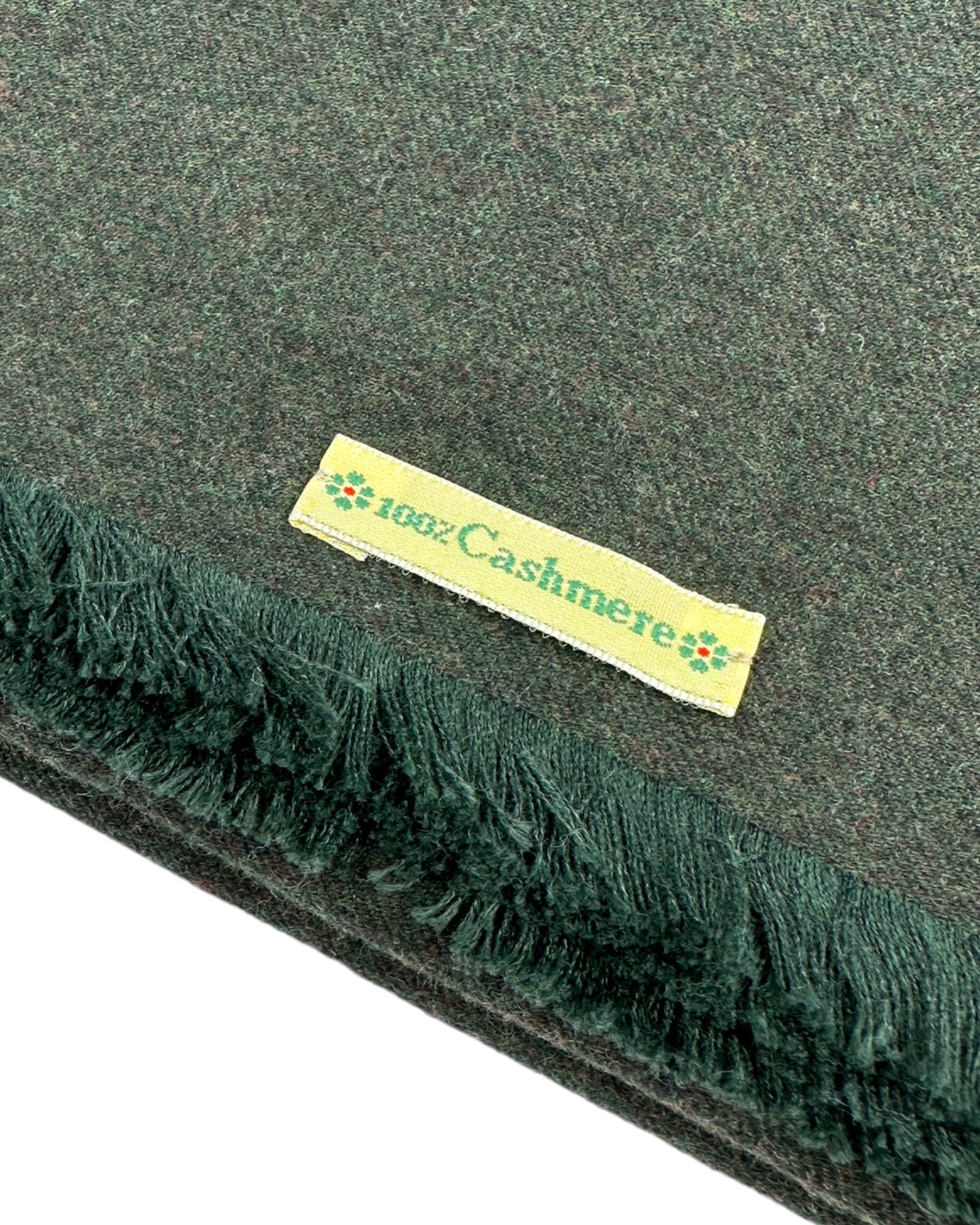 Kiton Forest Green Cashmere Scarf