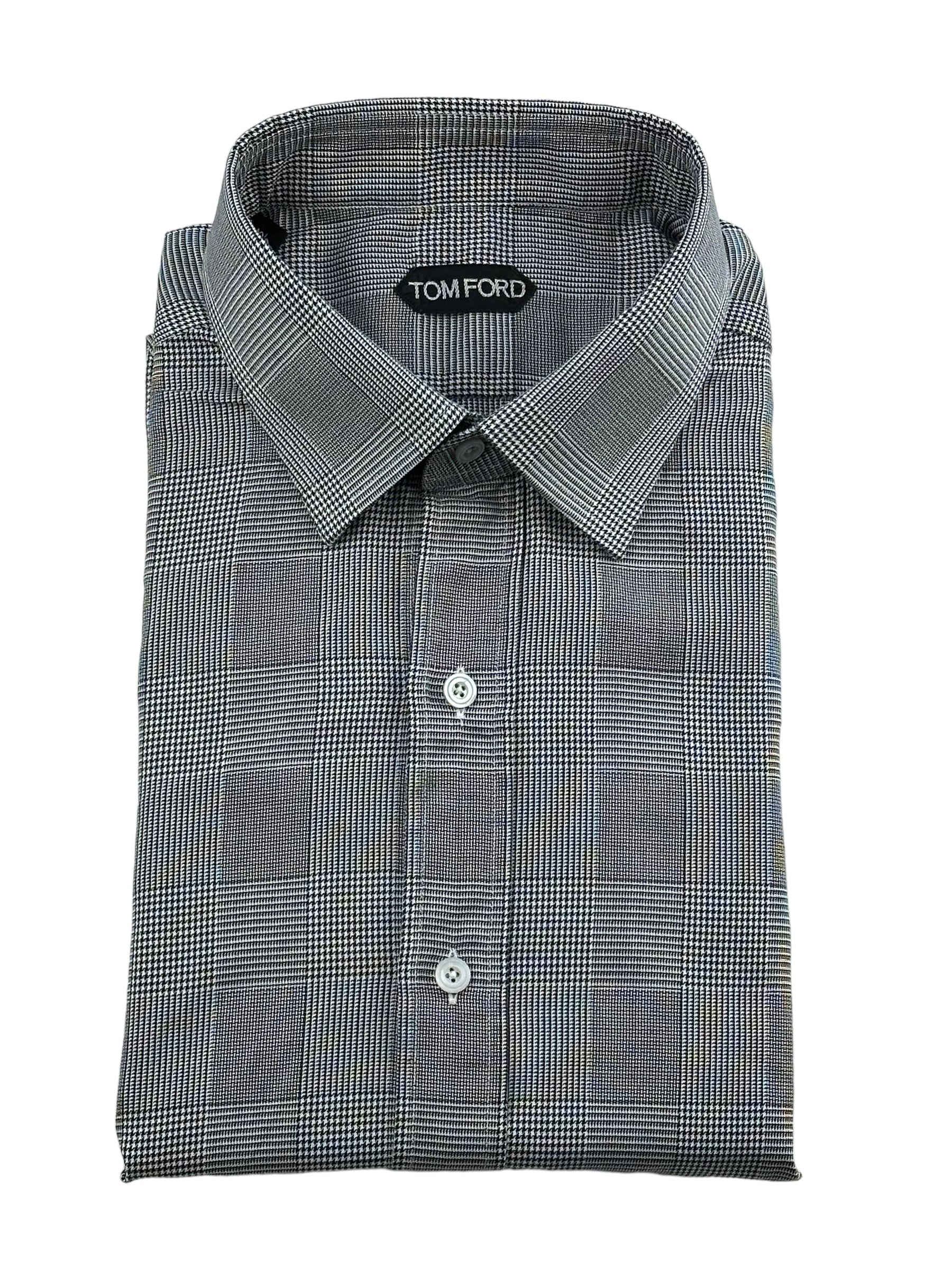 Tom Ford Grey POW Check Shirt
