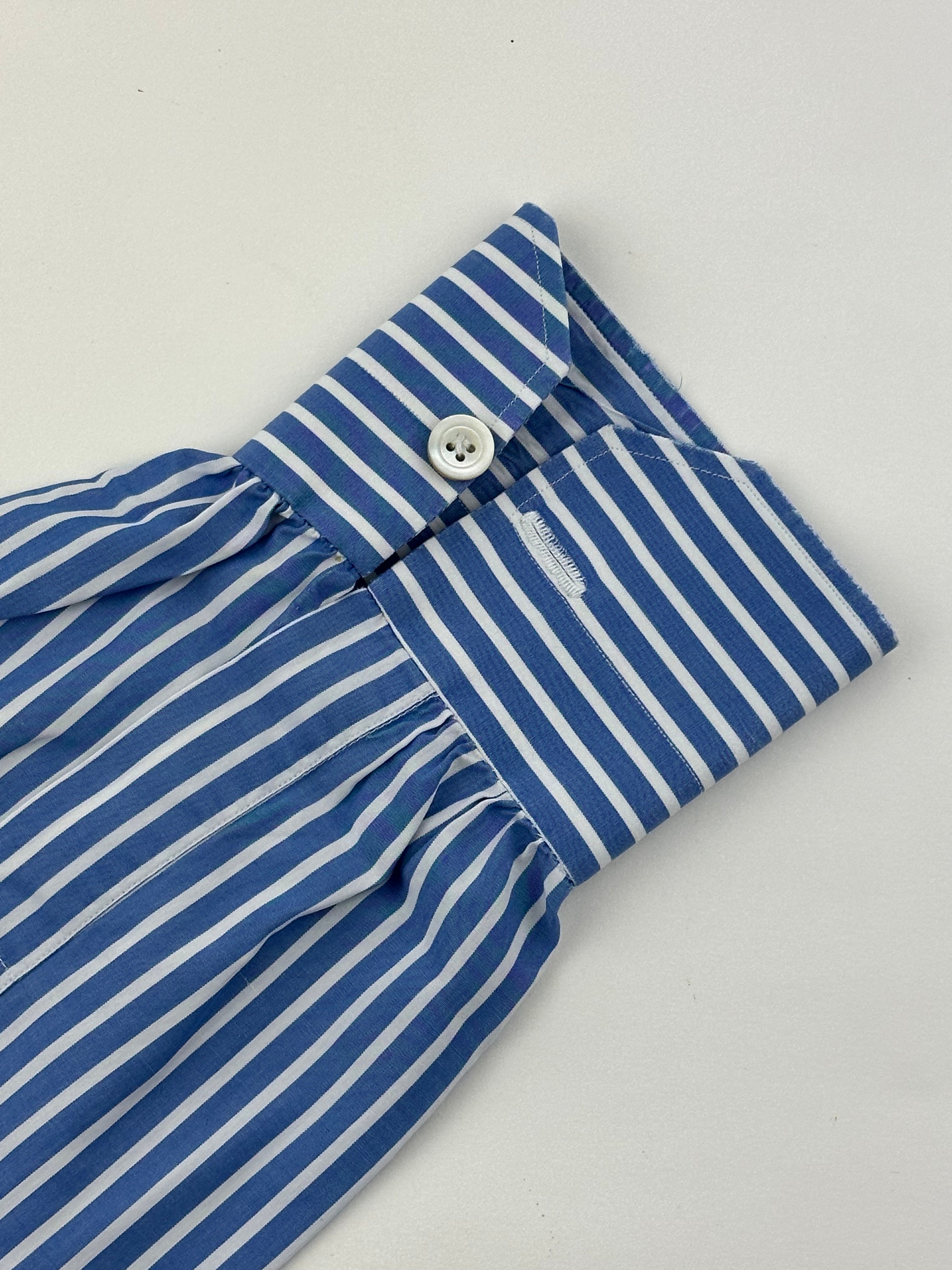 Kiton Blue Bengal Stripe Shirt