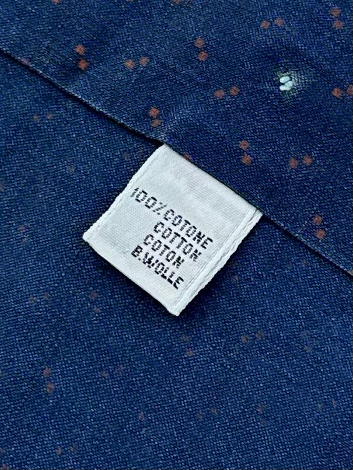 Kiton Denim Floral Pattern Shirt