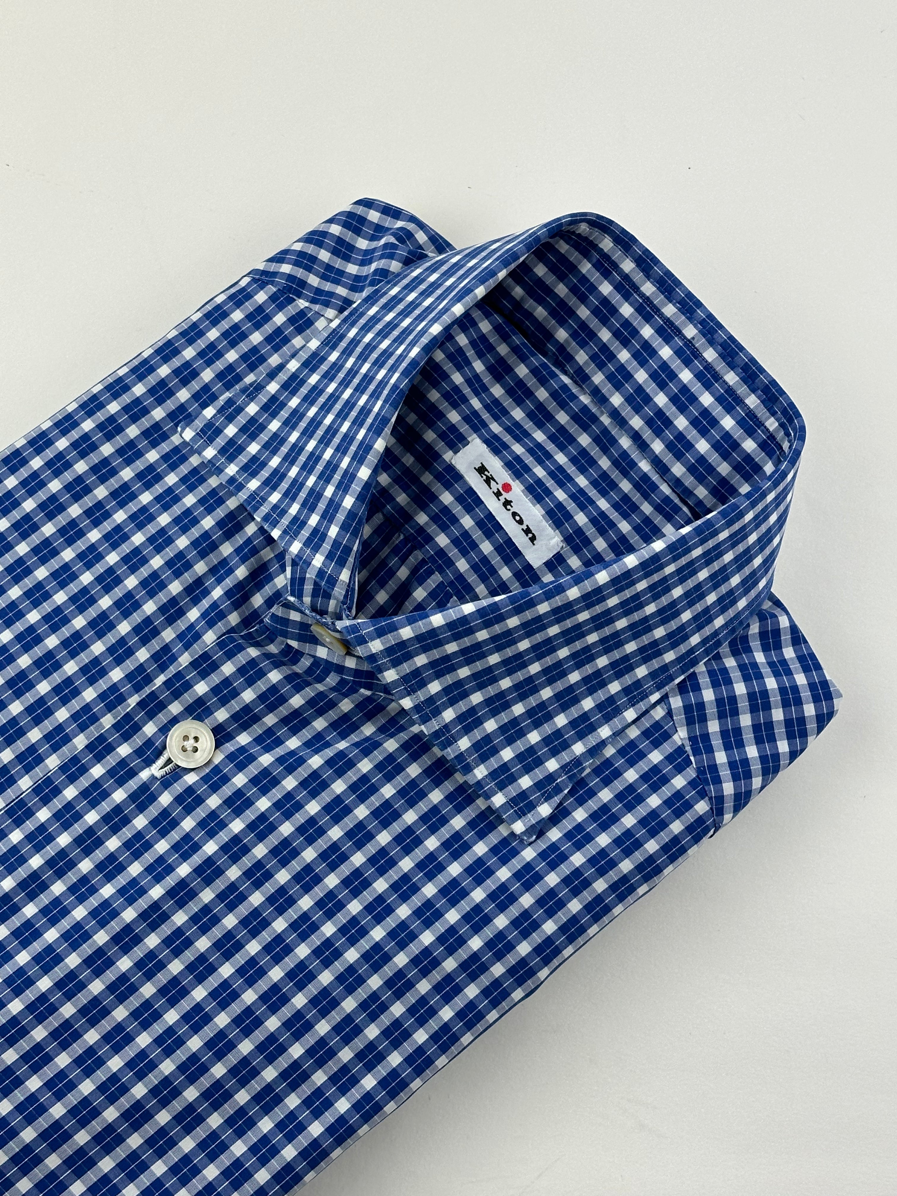 Kiton Gingham Check Shirt