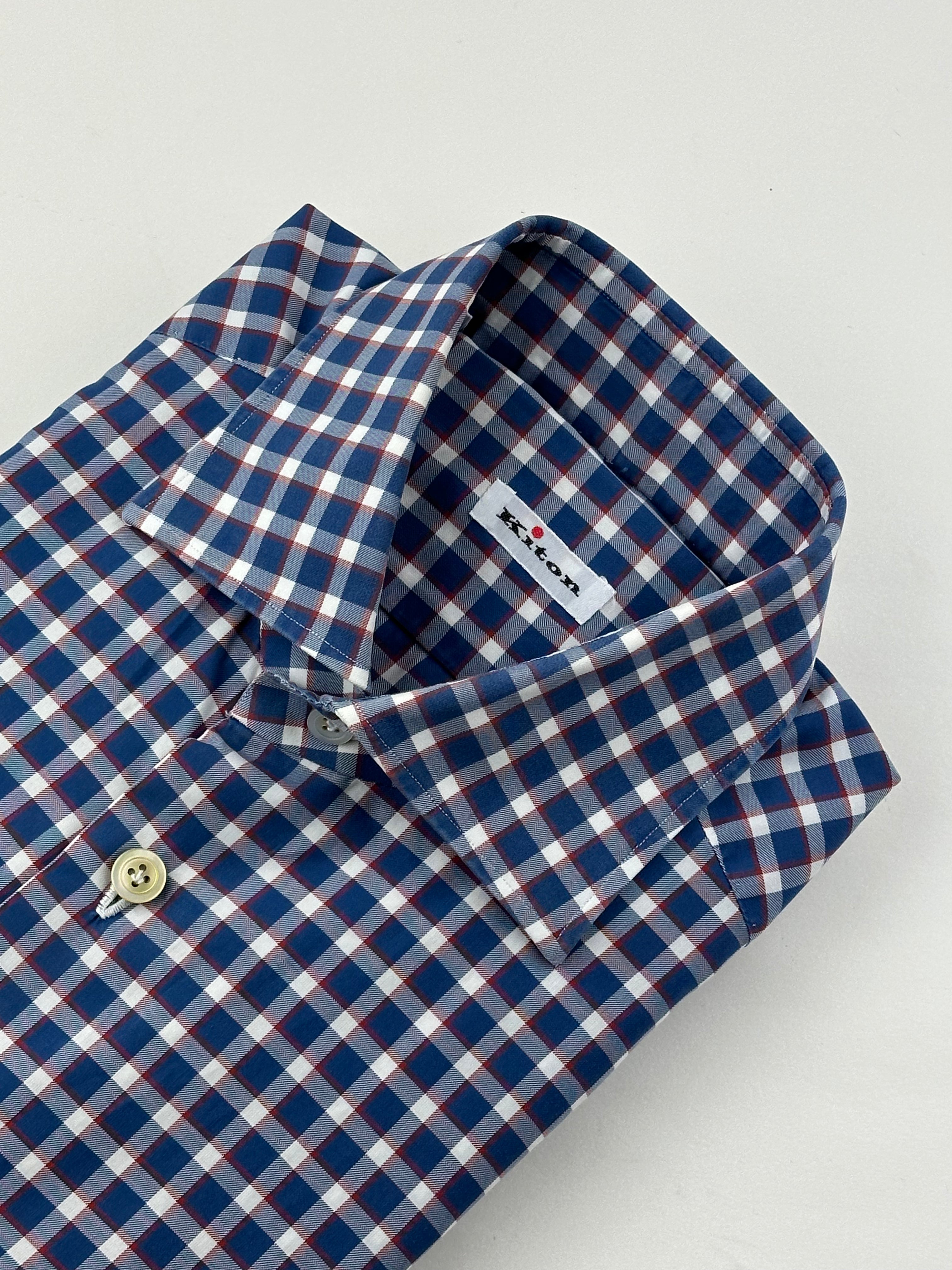 Kiton Gingham Check Shirt