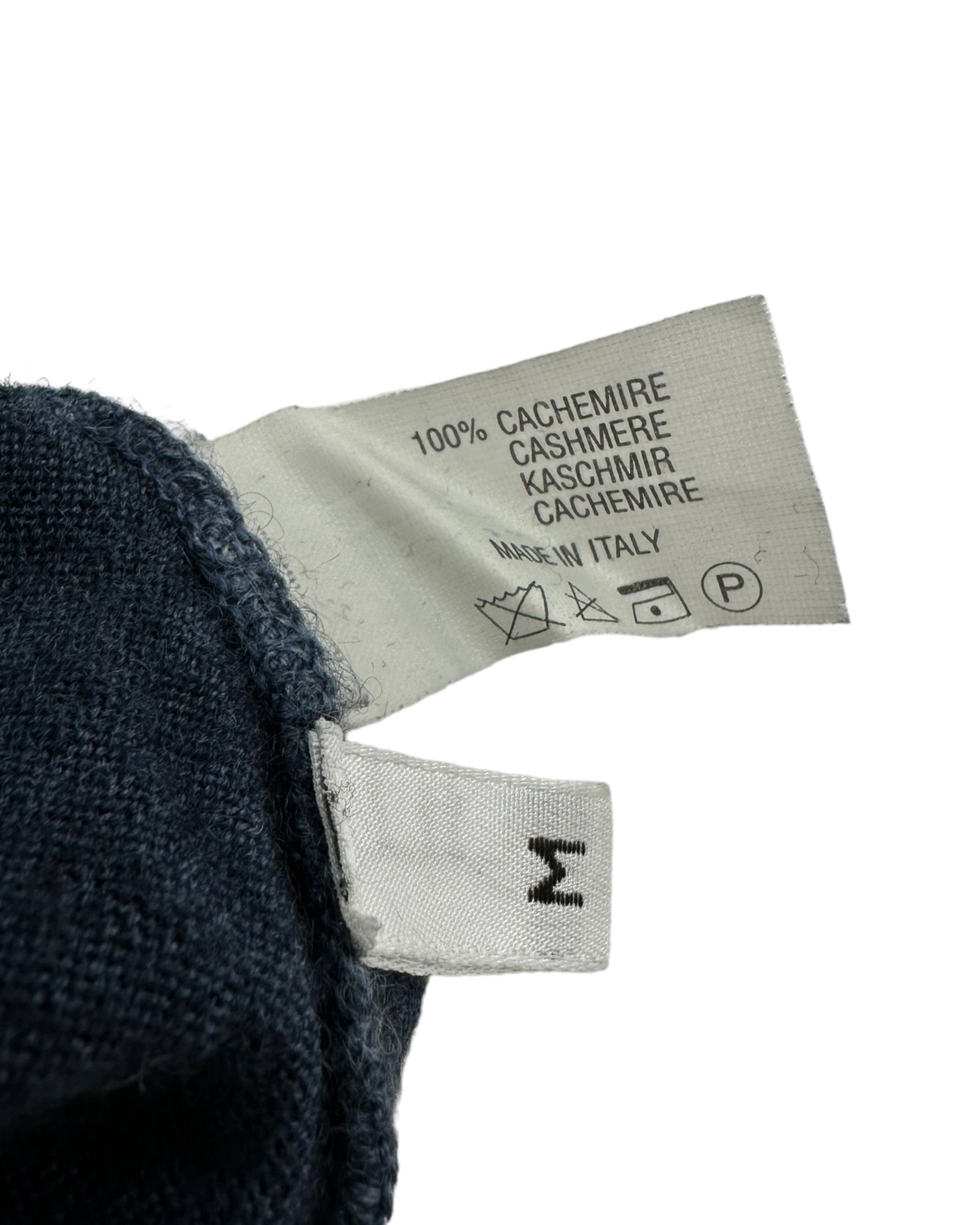 Kiton Blue Cashmere V-Neck Knit
