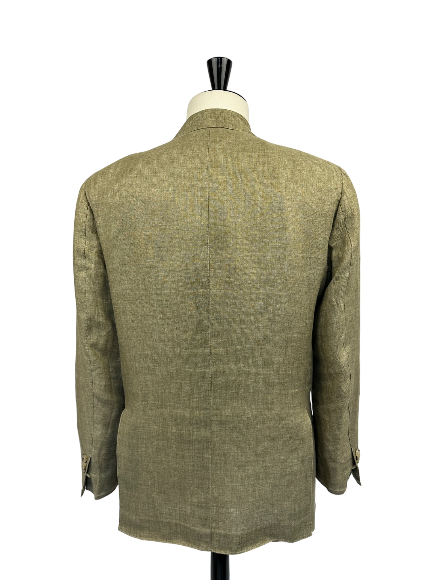 Cesare Attolini Olive Green Linen Jacket