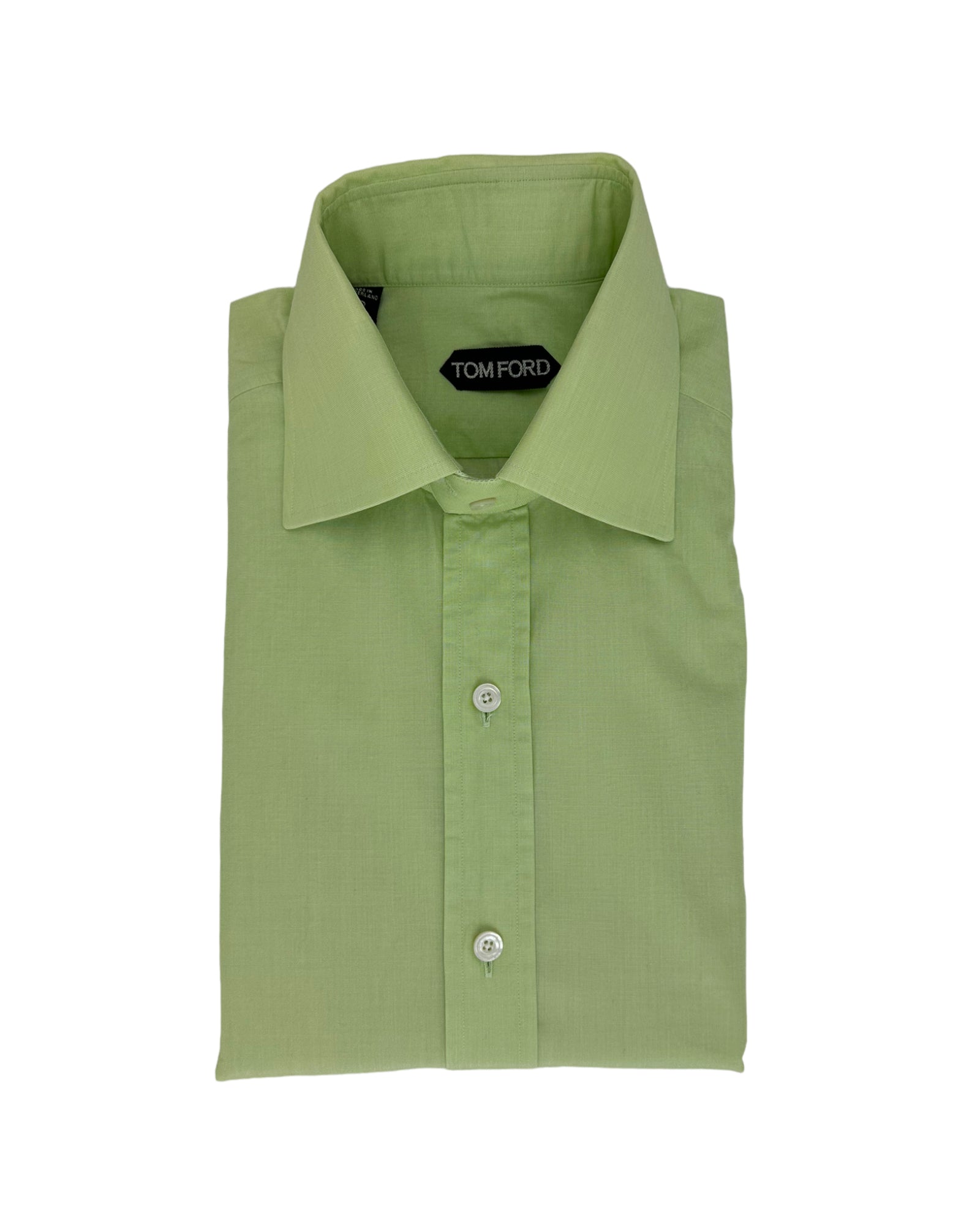 Tom Ford Lime Green Poplin Shirt Tom Ford Lime Green Poplin Shirt