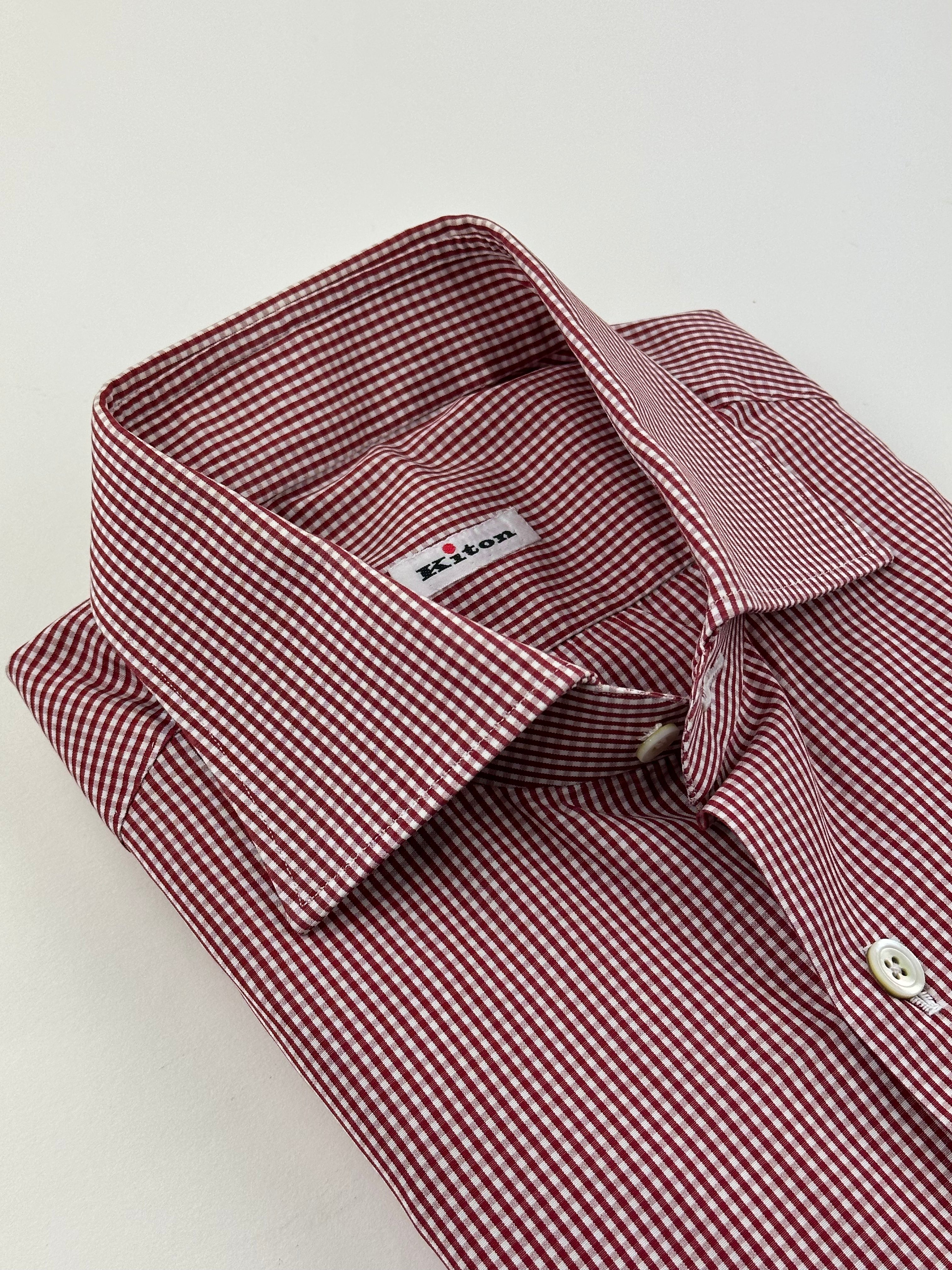 Kiton Gingham Check Shirt