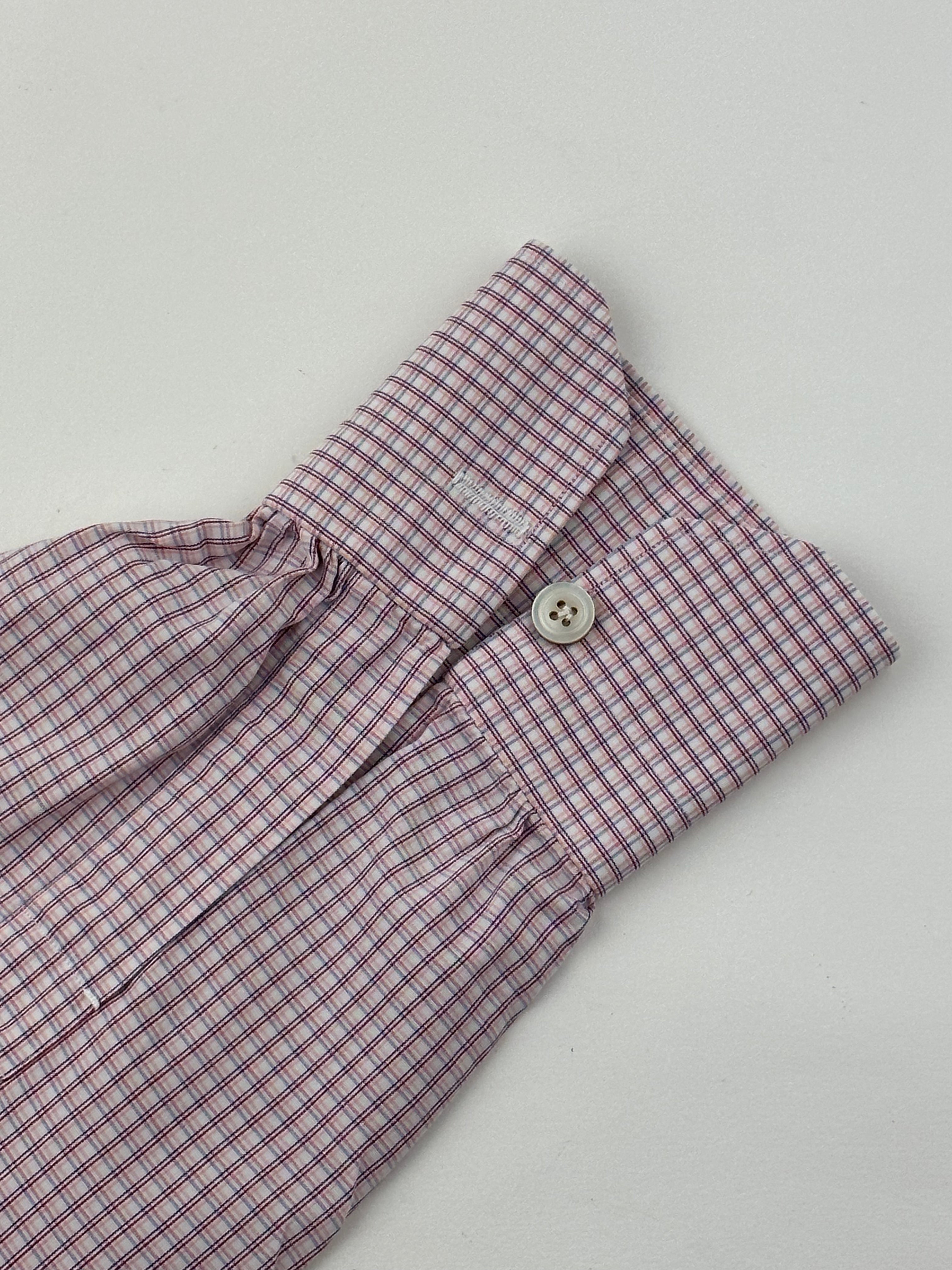 Kiton Blue and Red Windowpane Shirt