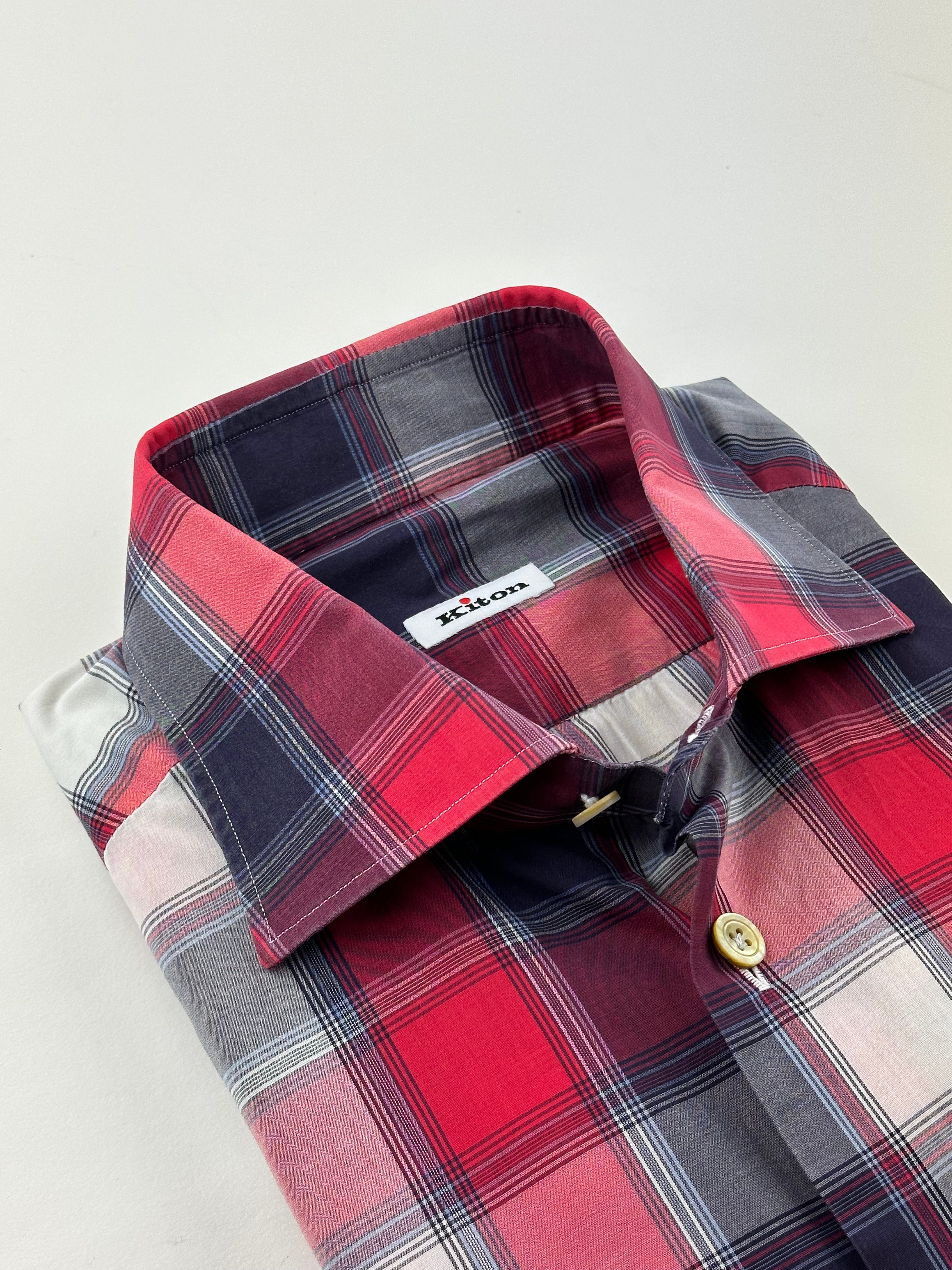 Kiton Tartan Check Shirt
