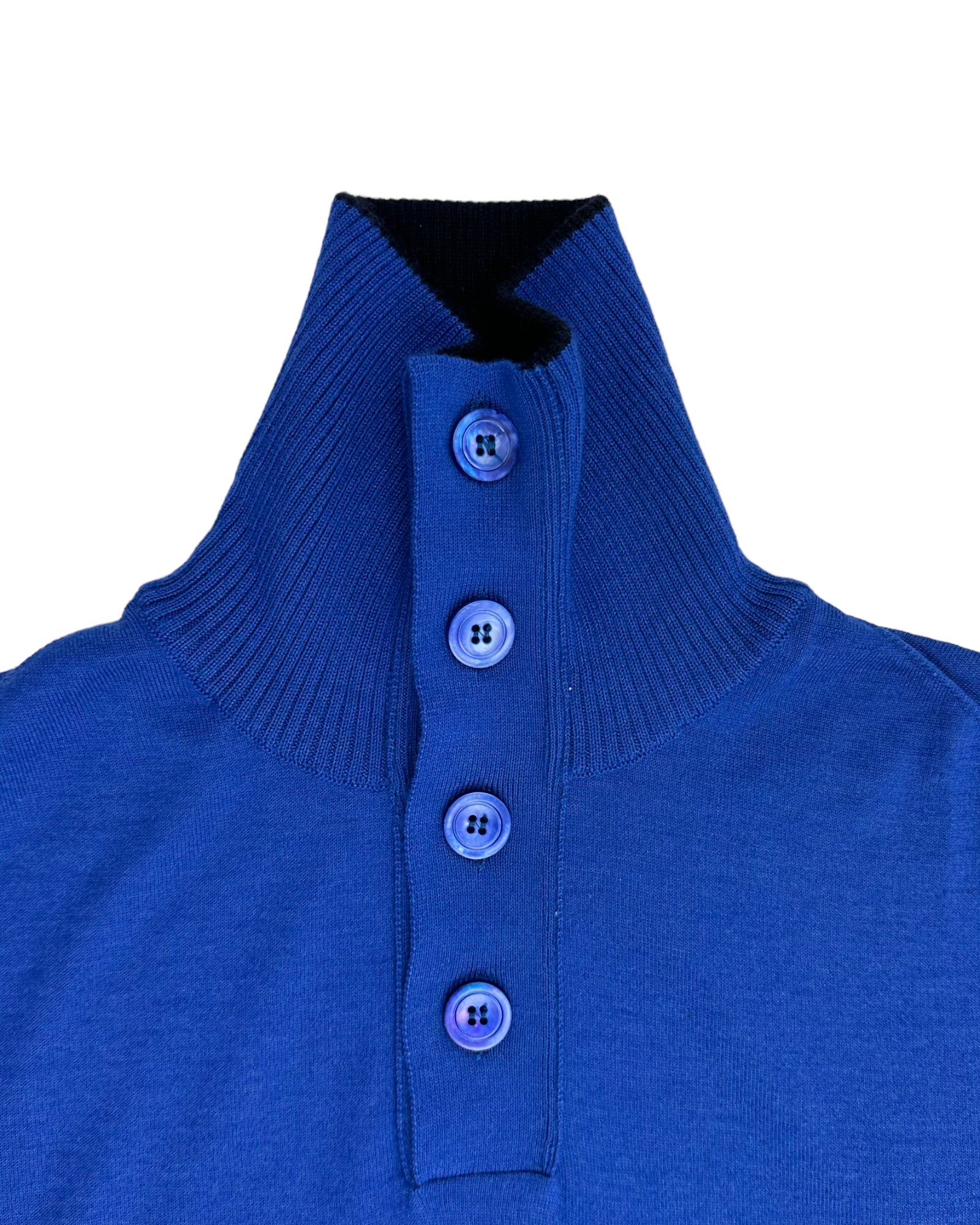 Kiton Royal Blue Long Sleeve Polo