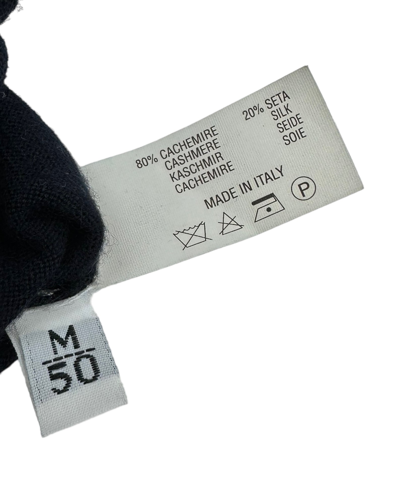 Kiton Navy Cashmere & Silk Fisherman Knit