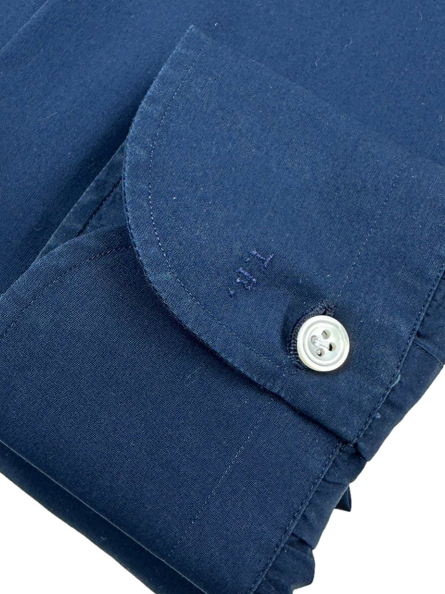 Finamore Navy Cotton Shirt