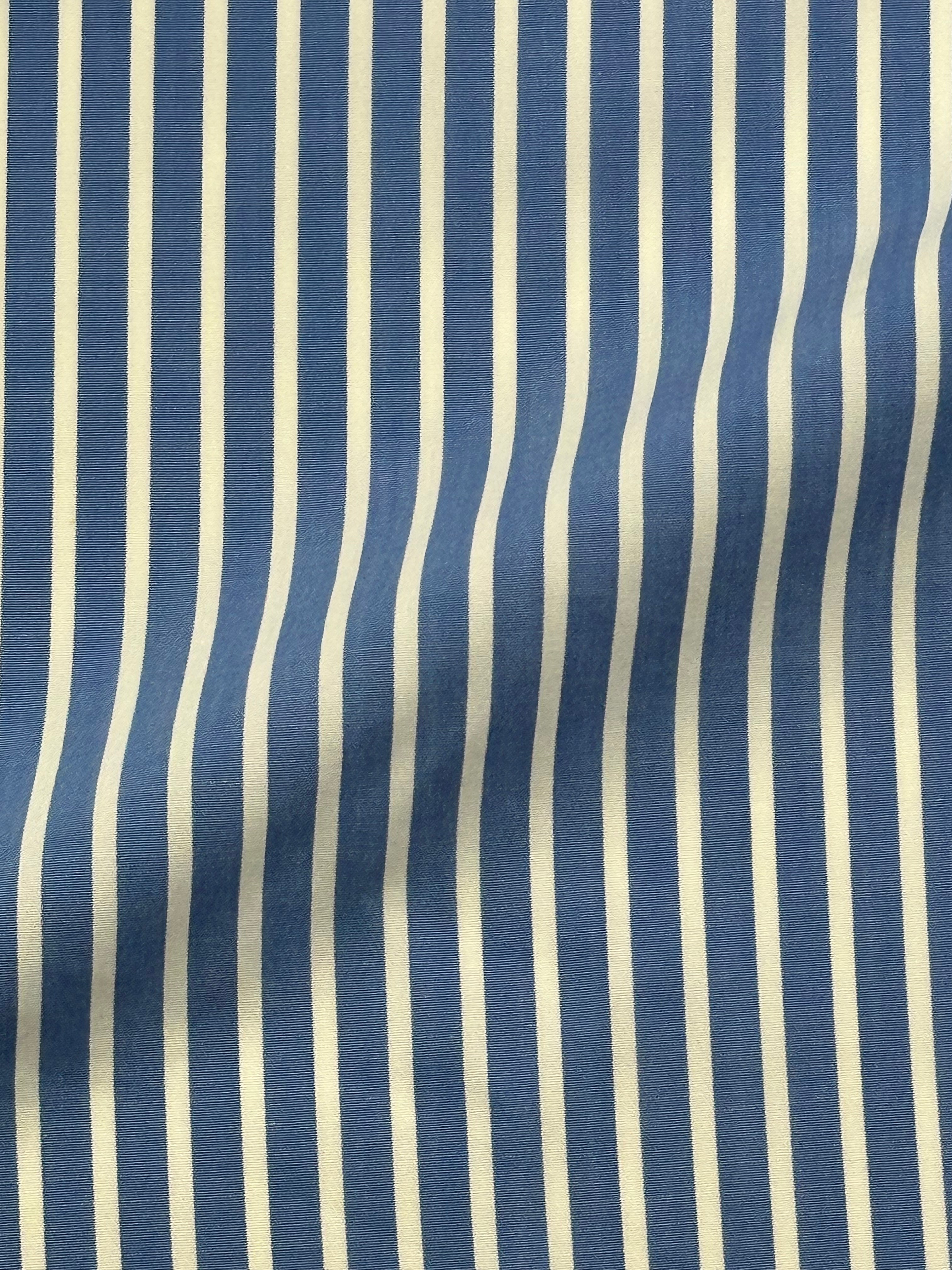 Kiton Blue Bengal Stripe Shirt