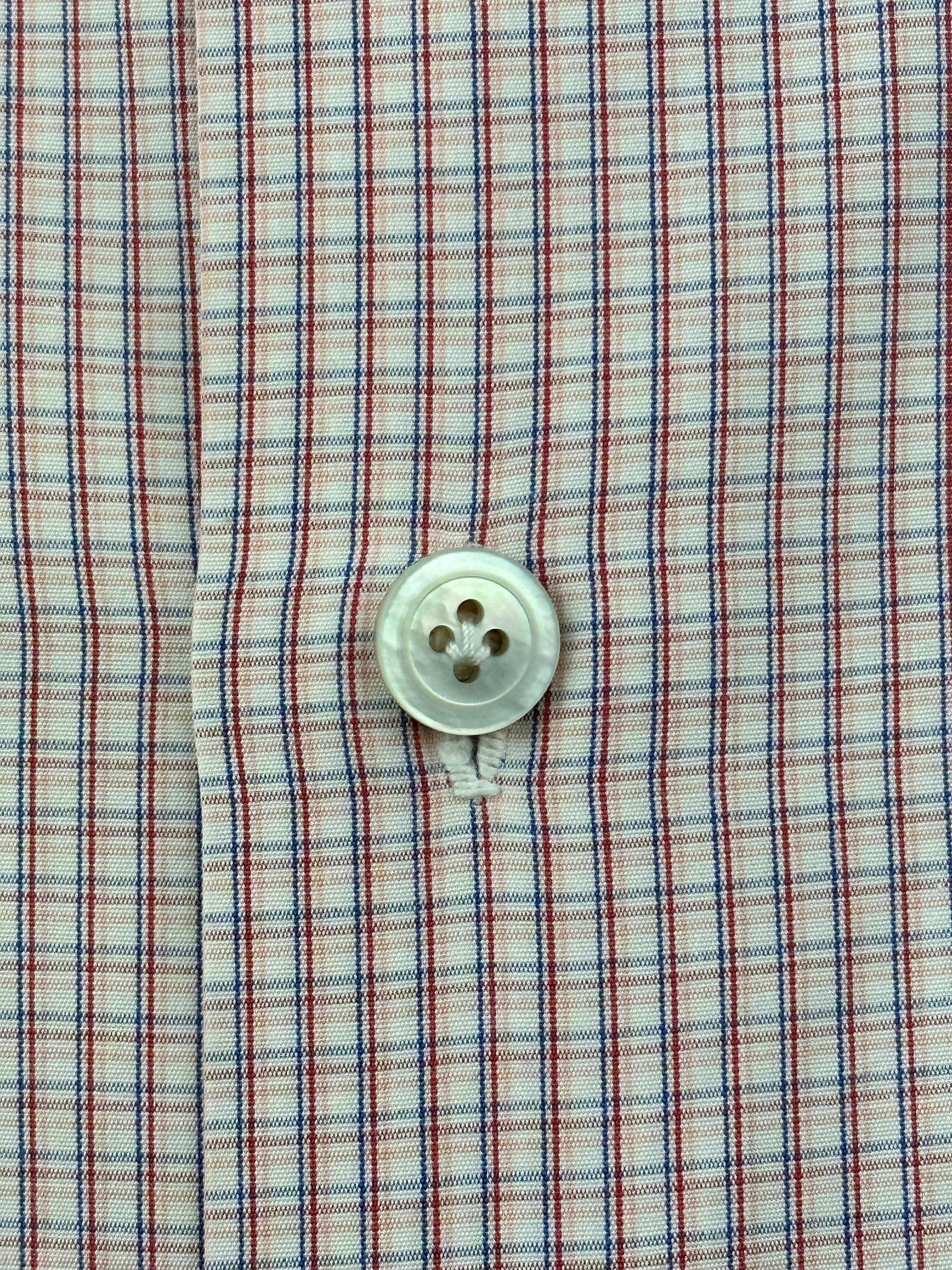 Kiton Blue and Red Windowpane Shirt