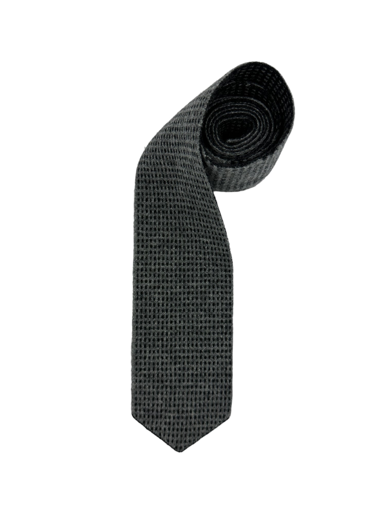 Dreaming Of Monday  Brown Checked 7-Fold Loro Piana Wool Tie
