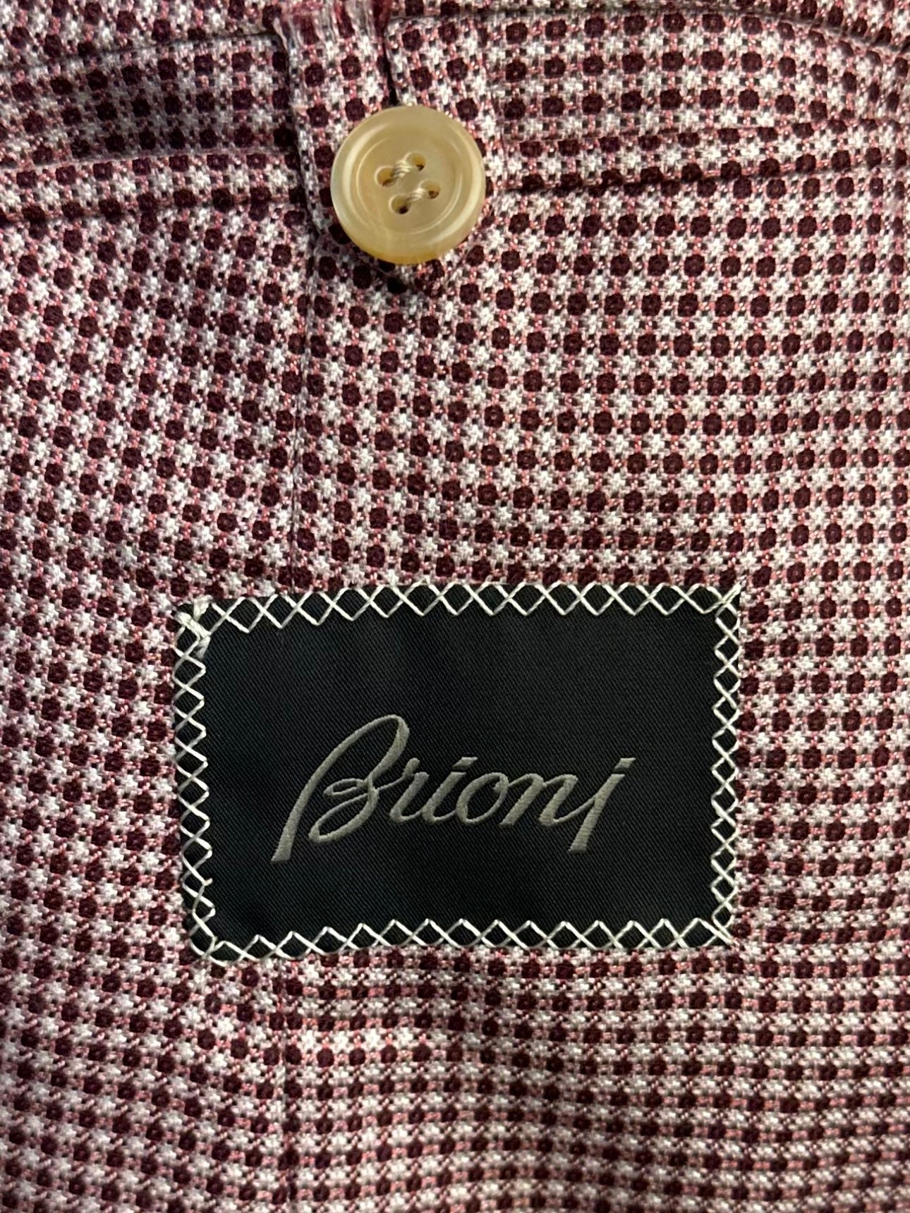 Brioni Red Geometric Jacket