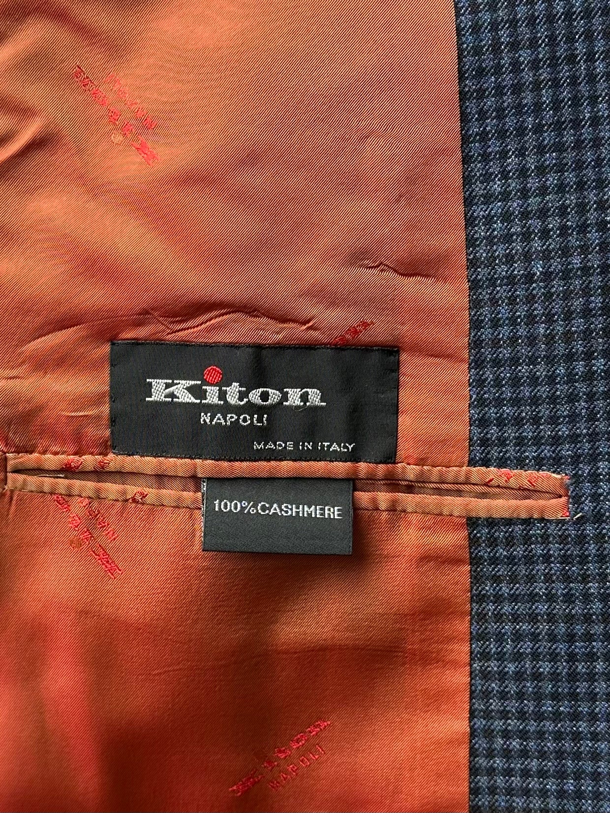 Kiton Cashmere Gingham Check Jacket