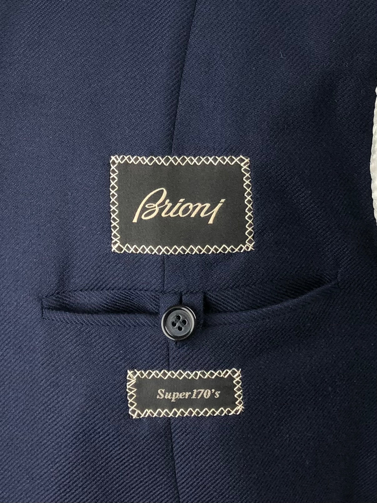 Brioni Navy Blue Super 170's Jacket