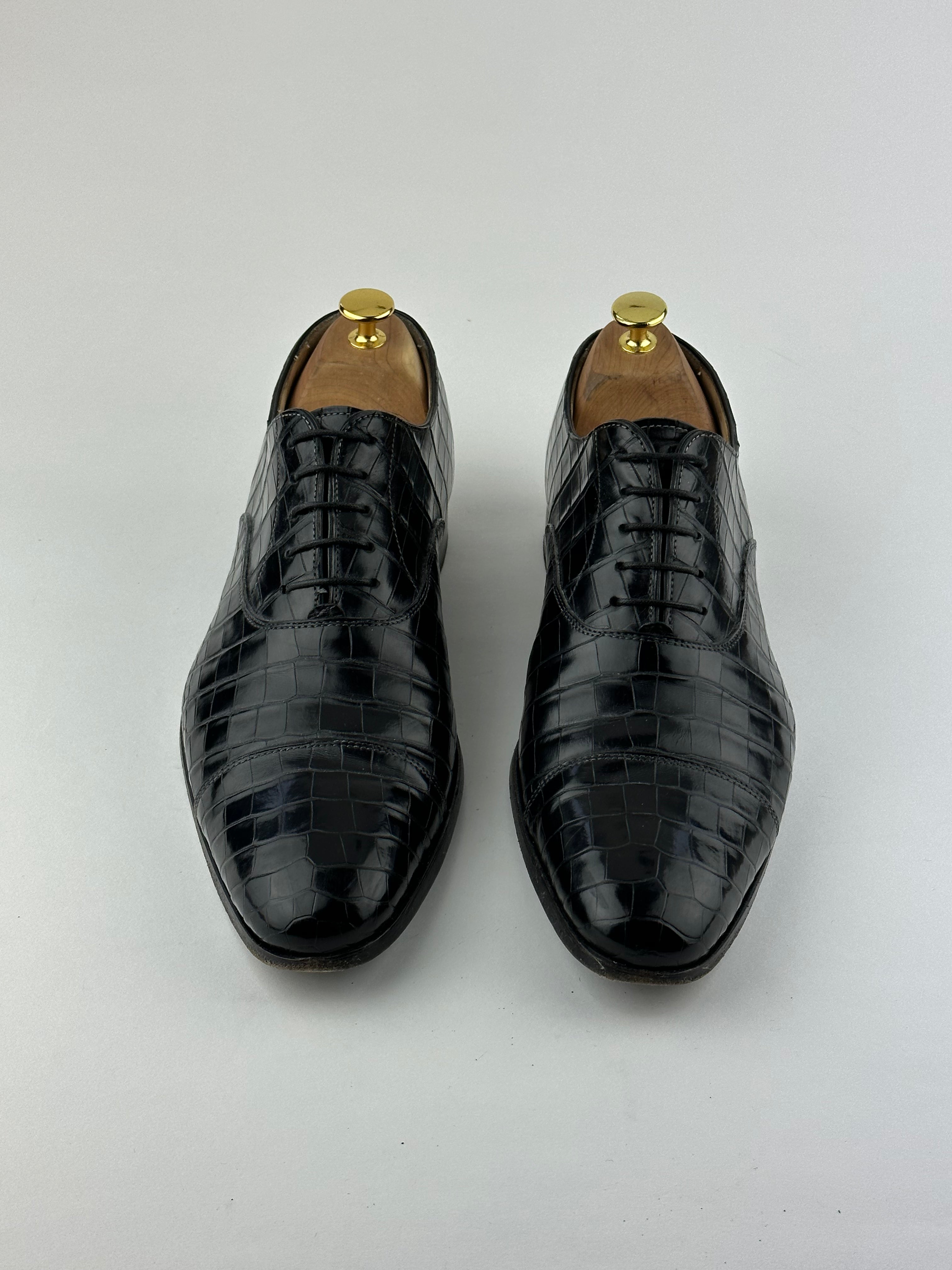 Santoni Mississippi Alligator Oxford Lace-Ups