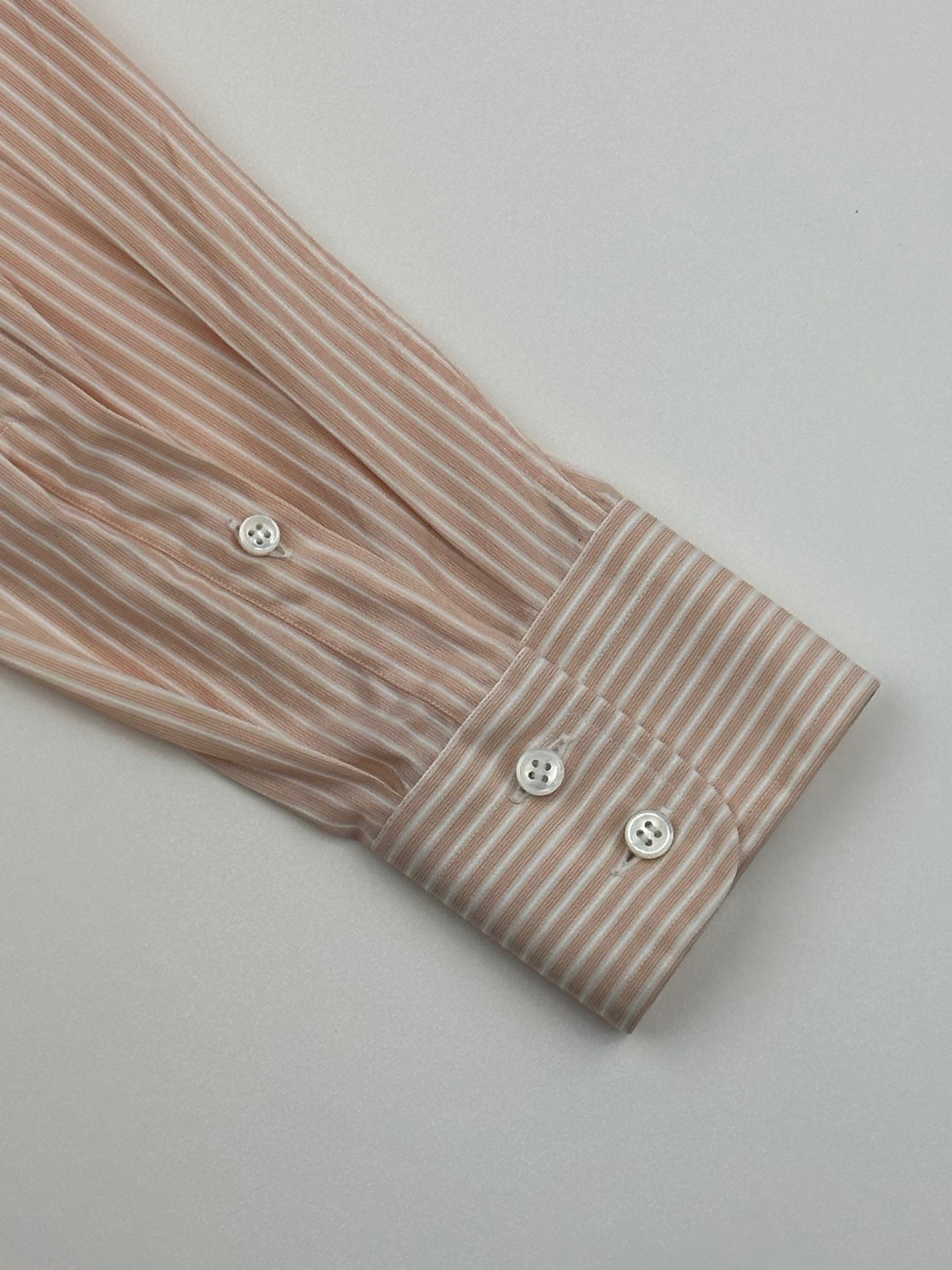 Brioni Salmon-Pink Stripe Shirt