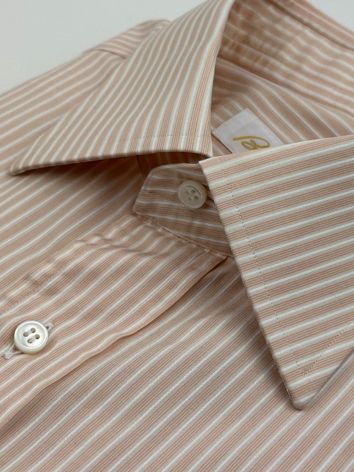 Brioni Salmon-Pink Stripe Shirt