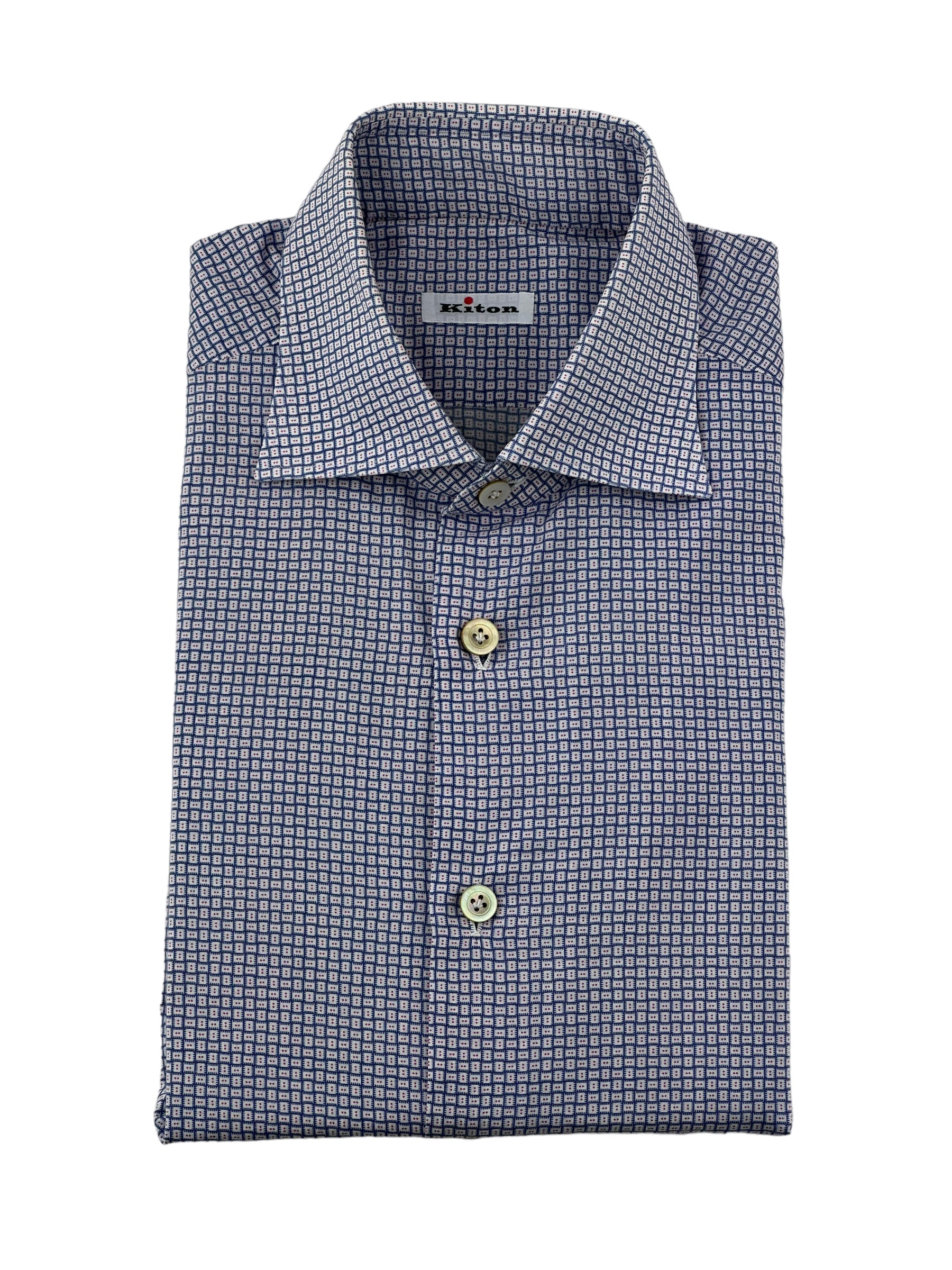 kiton dress shirts Kiton Geometric Pattern Shirt