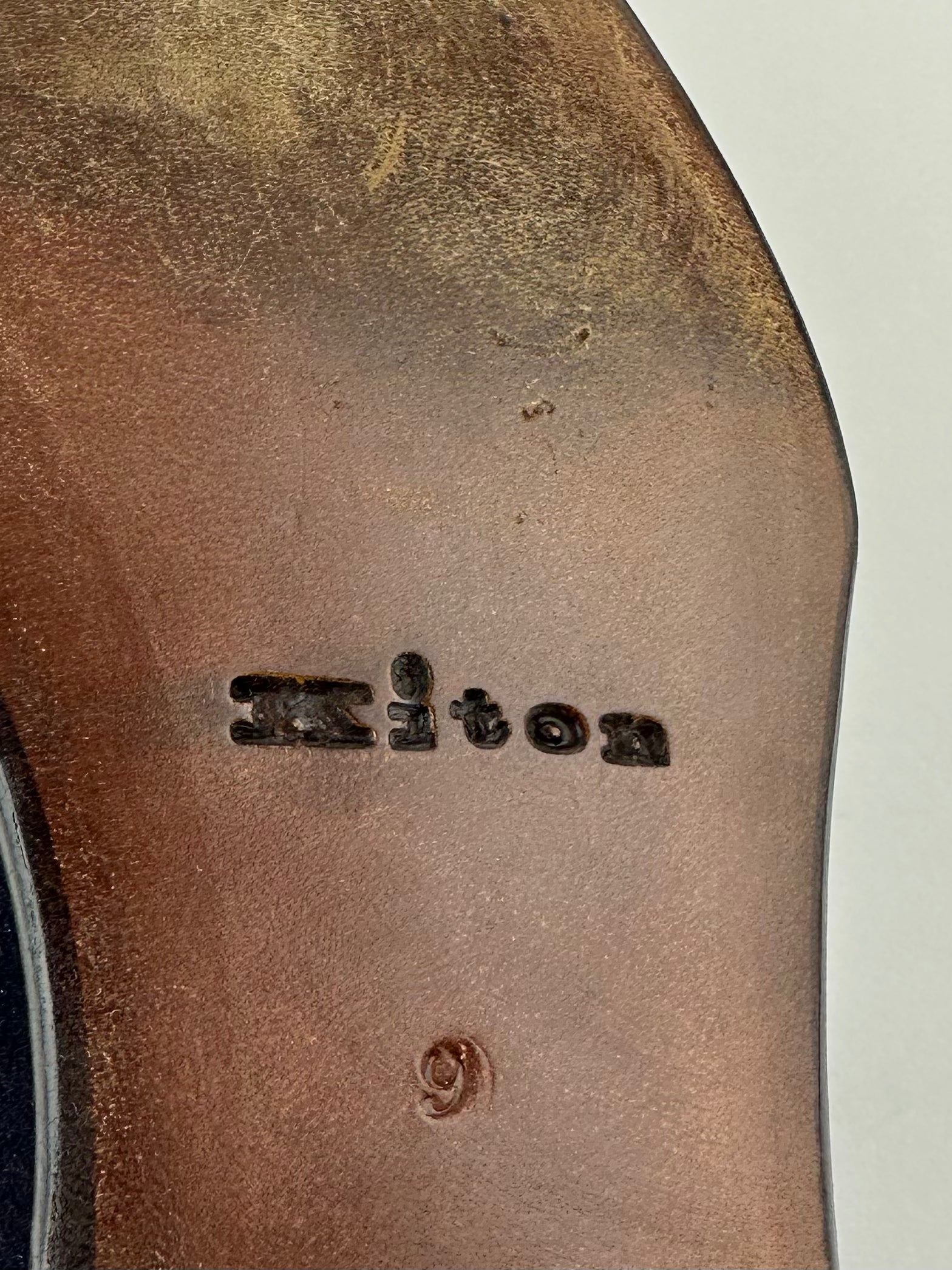 Kiton Navy Suede Double Monkstrap
