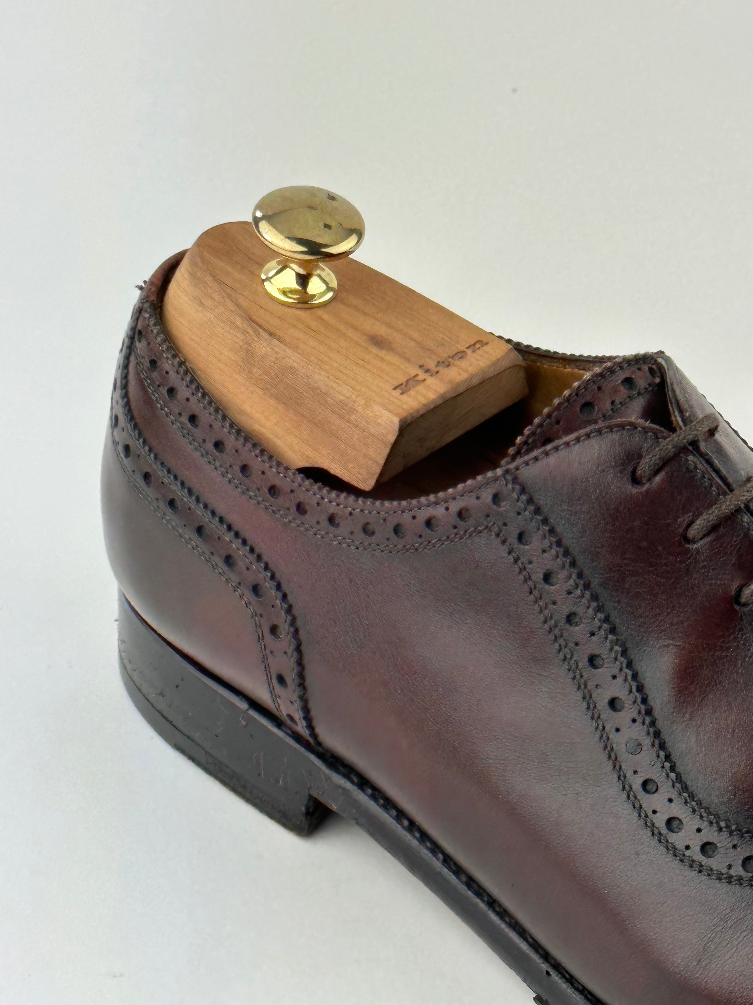 Kiton Burgundy Oxford Shoes