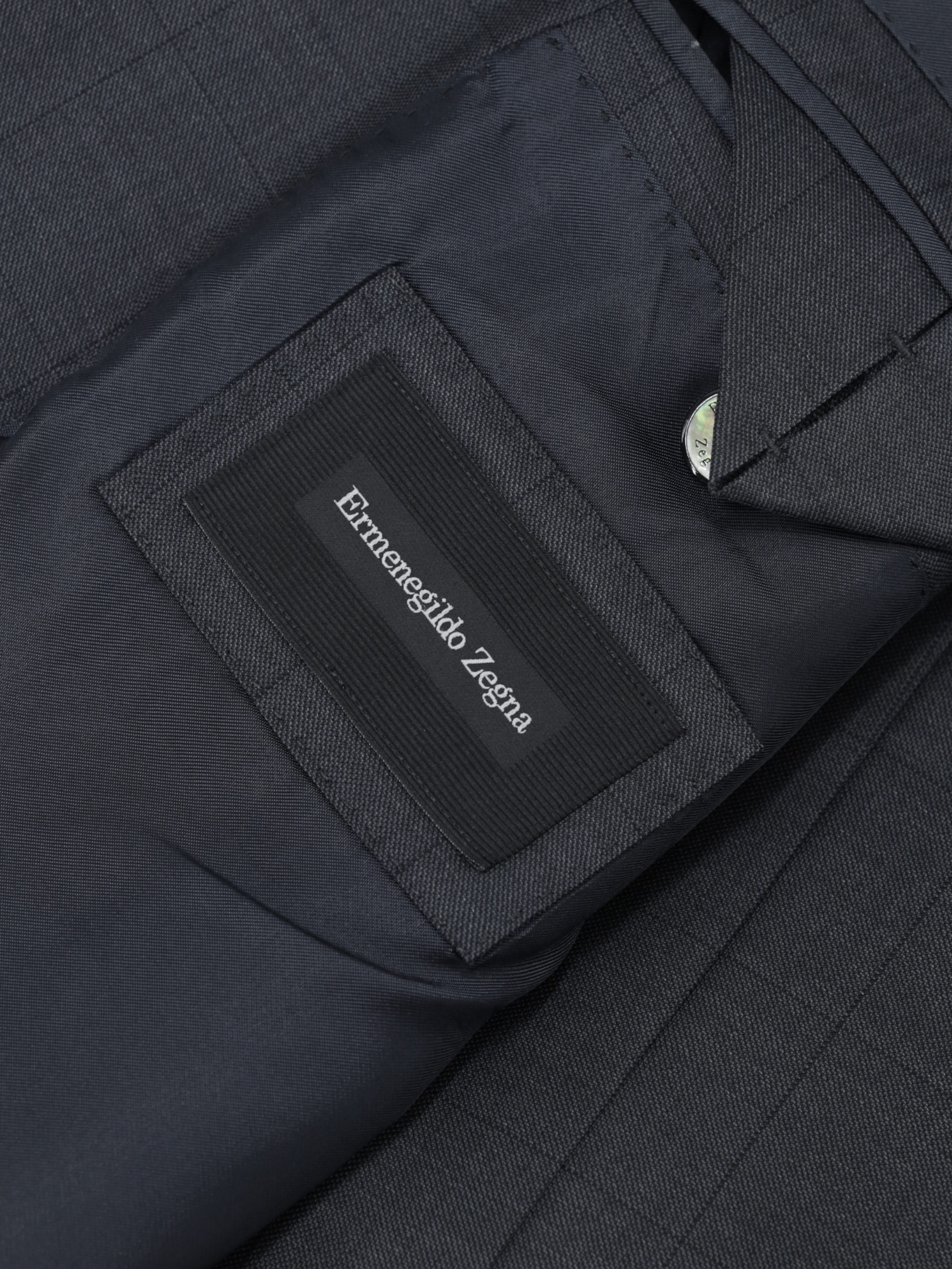 Ermenegildo Zegna Dark Grey Fine-Wool Shadow-Check Mila Suit