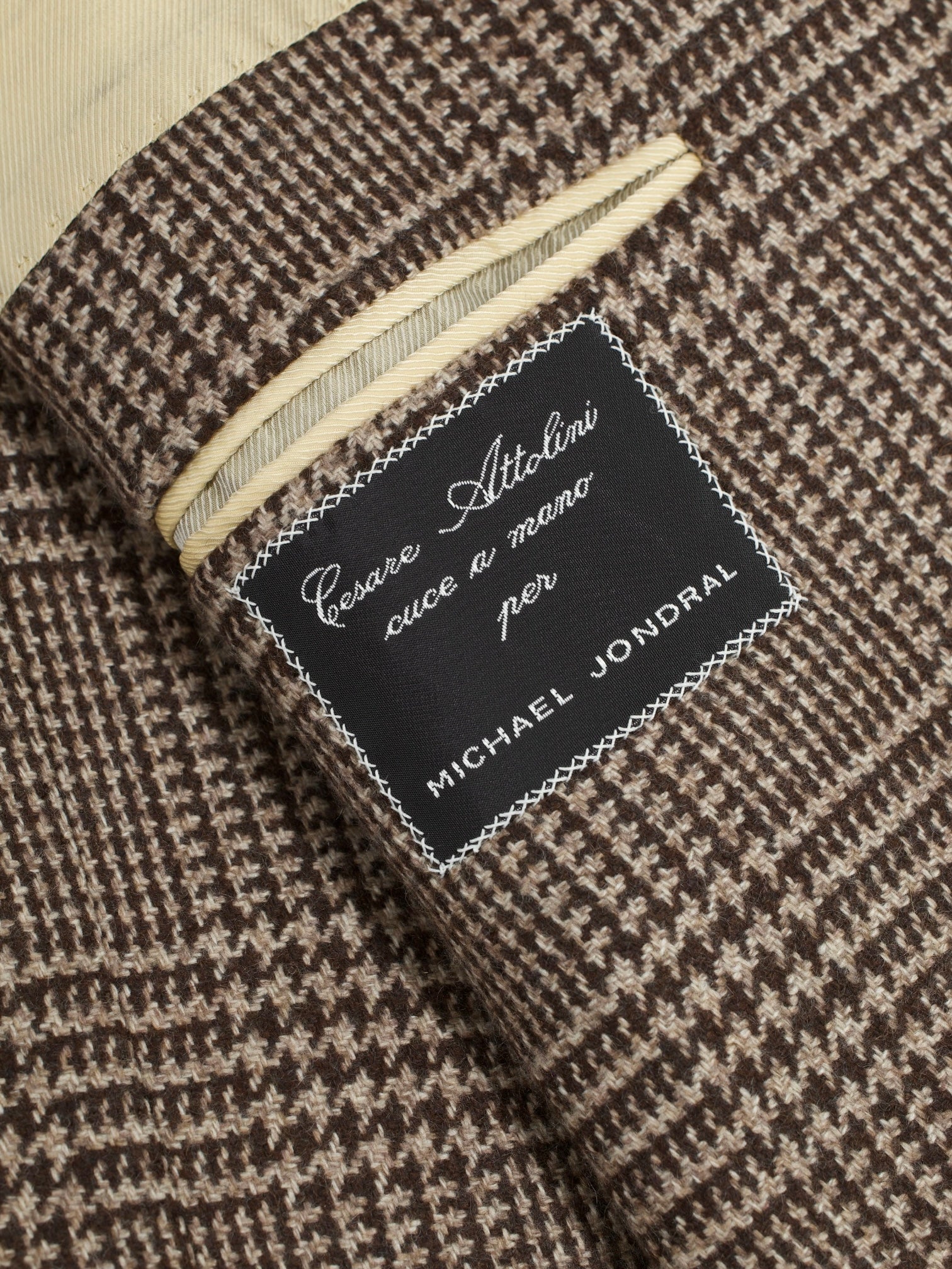 Cesare Attolini Brown Pure Plushy-Cashmere Prince of Wales Jacket