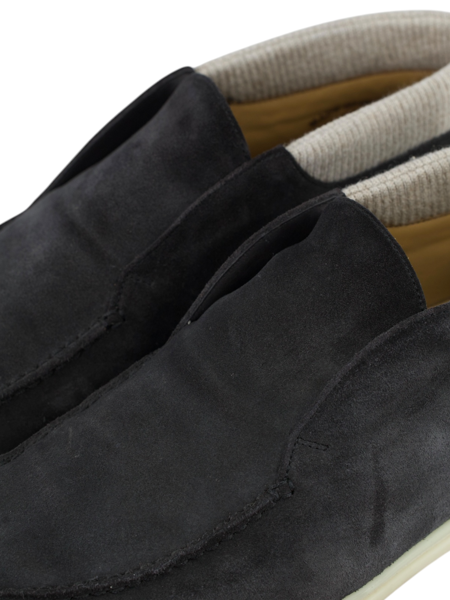 Loro Piana Obsidian Grey Suede Wintery Walk Ankle Boot