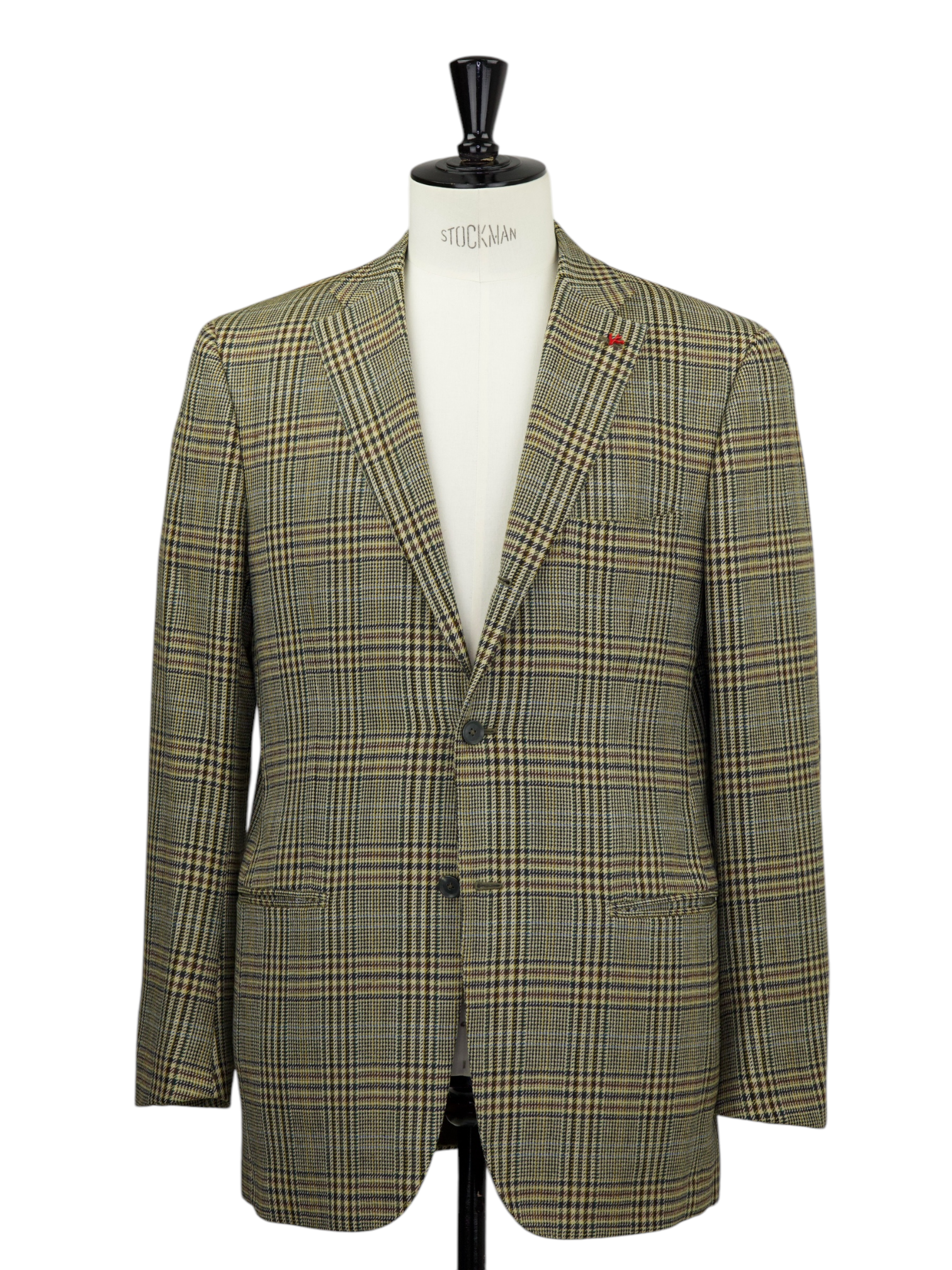 Isaia Brown Multicolor Woollen Prince of Wales Jacket