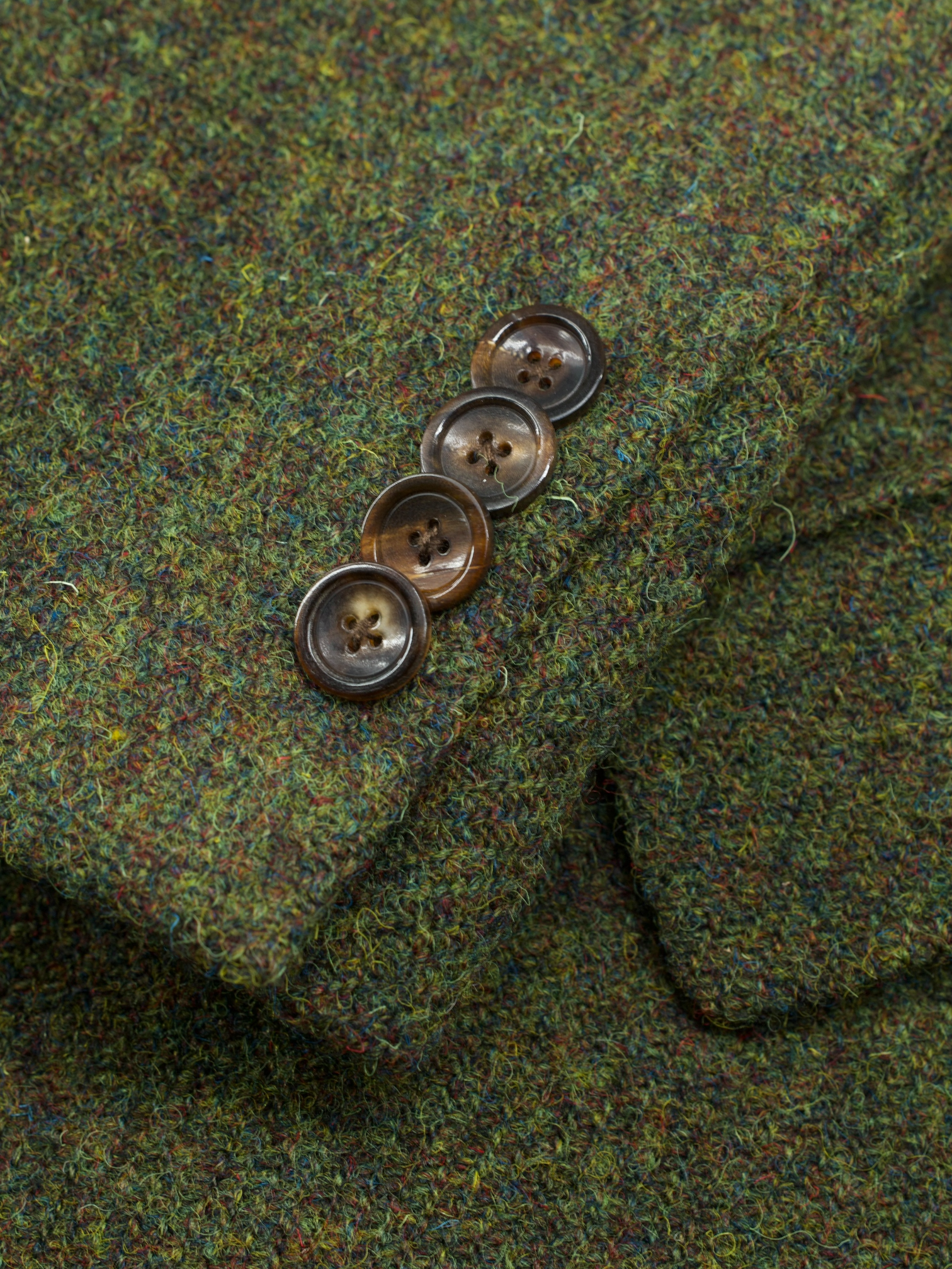 Cifonelli Moss Green & Burgundy Tweed Wool Jacket