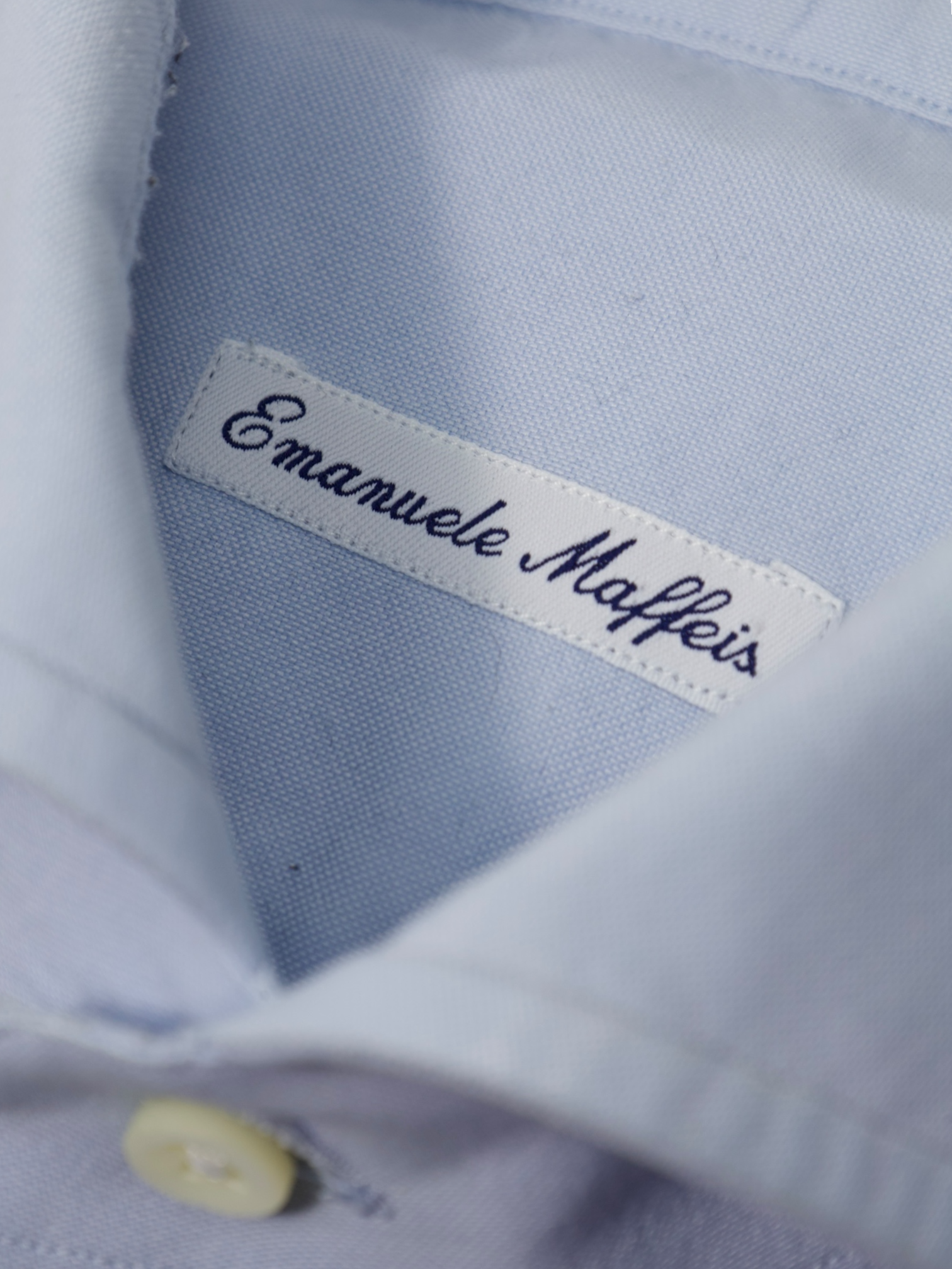 Emanuele Maffeis Light Blue Cotton Shirt