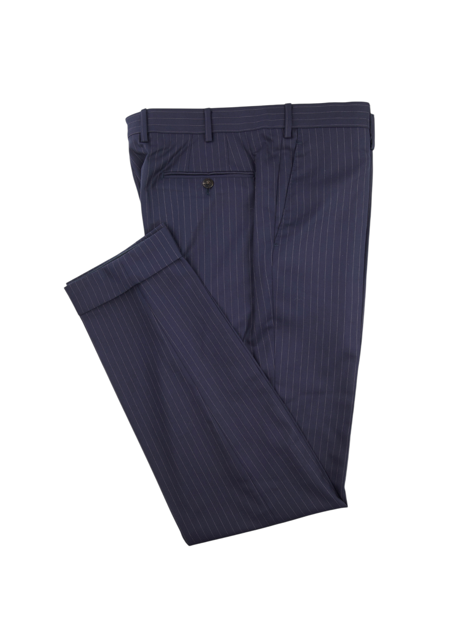 Caruso Deep Navy Super 160's Pinstripe Aida Suit + Extra Trousers