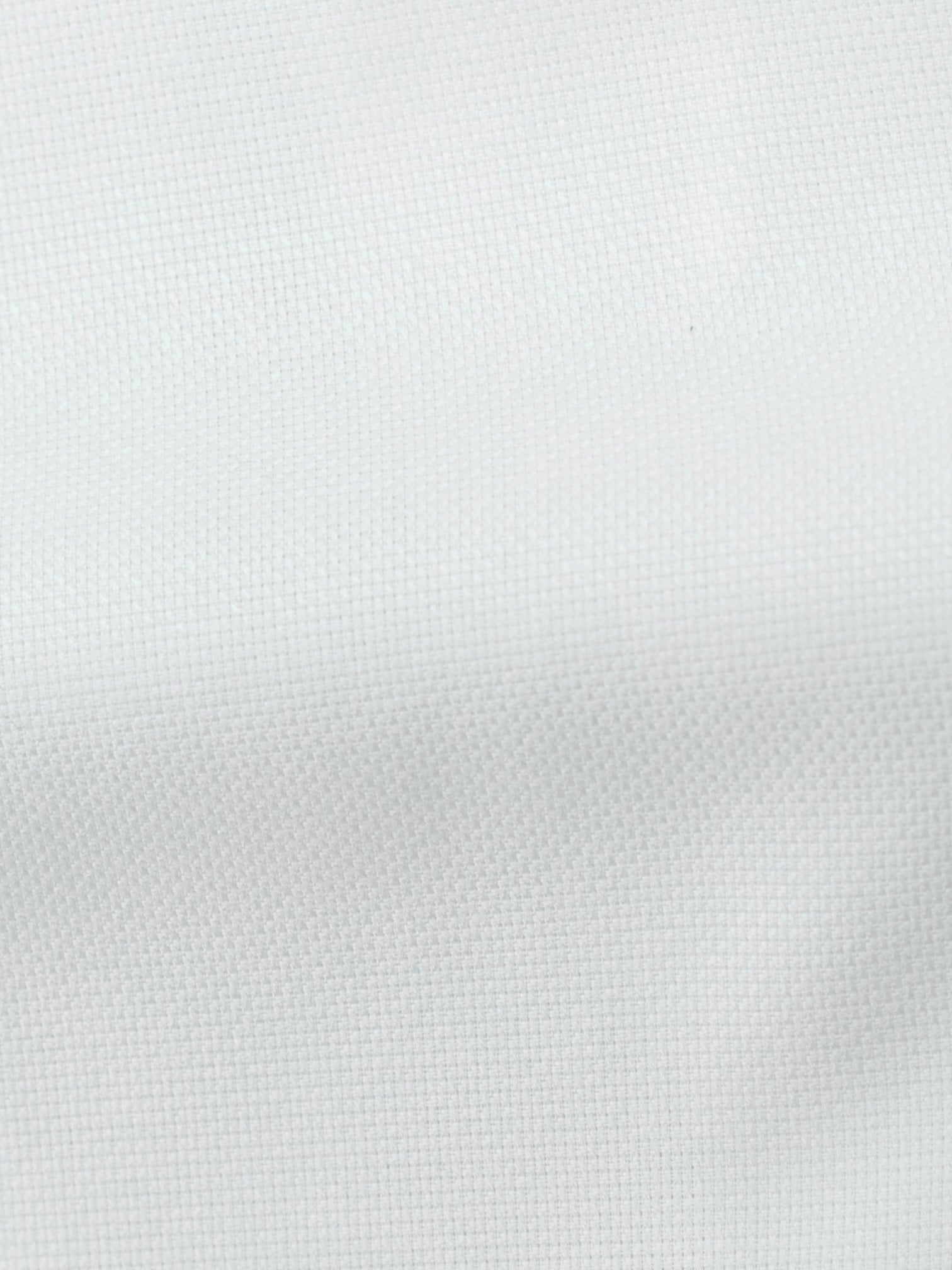 Finamore White Cotton Pinpoint Barrel-Cuff Shirt