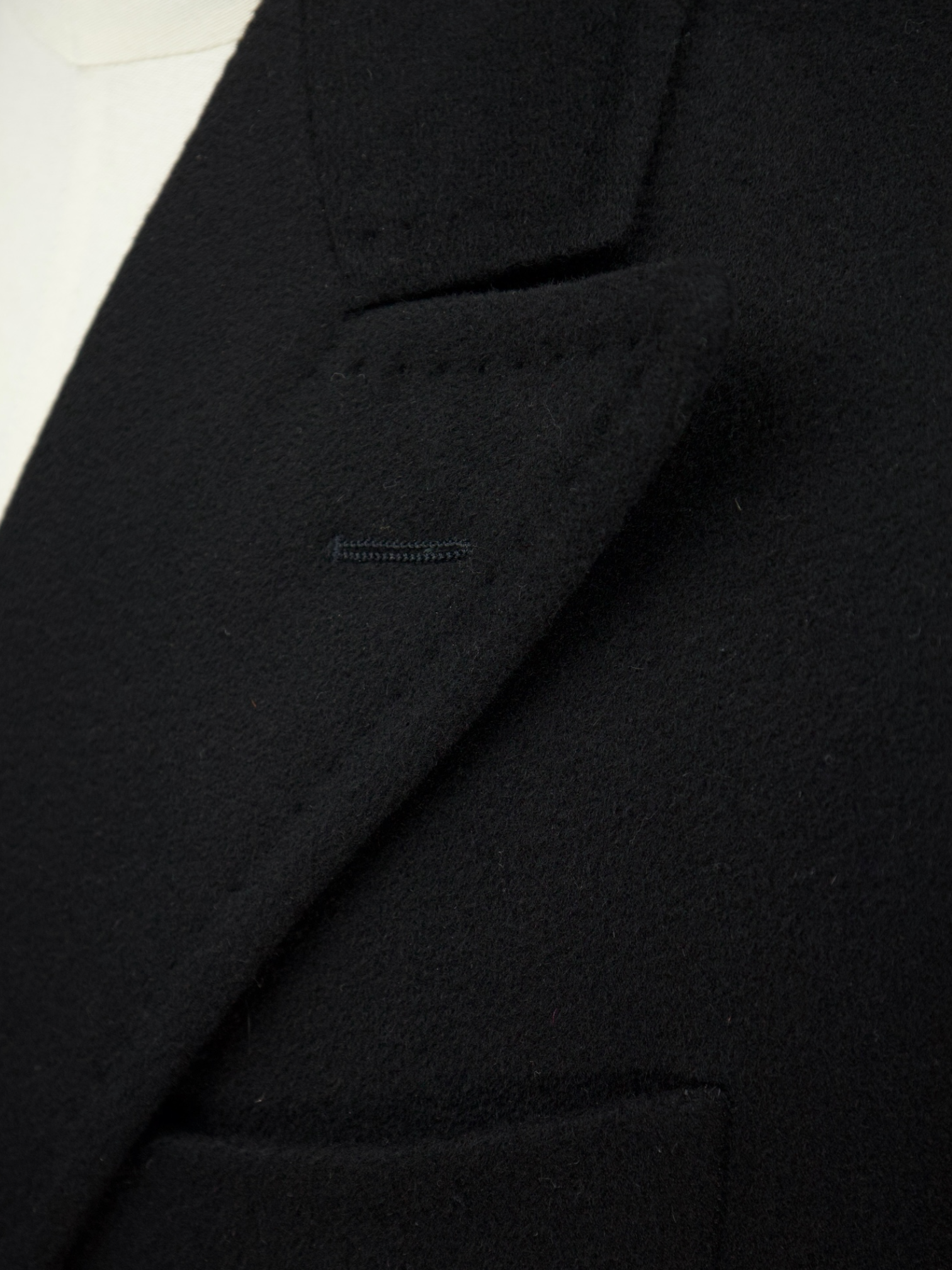 Corneliani Black Double Breasted Cashmere Overcoat