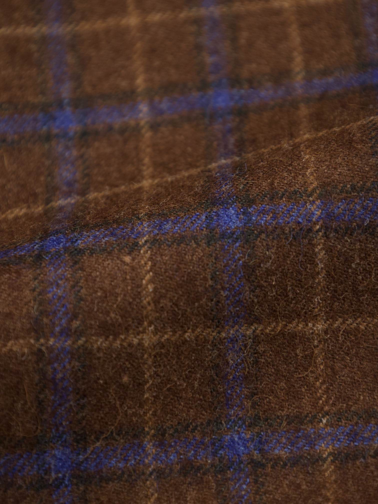 Cesare Attolini Brown Windowpane Flannel Jacket