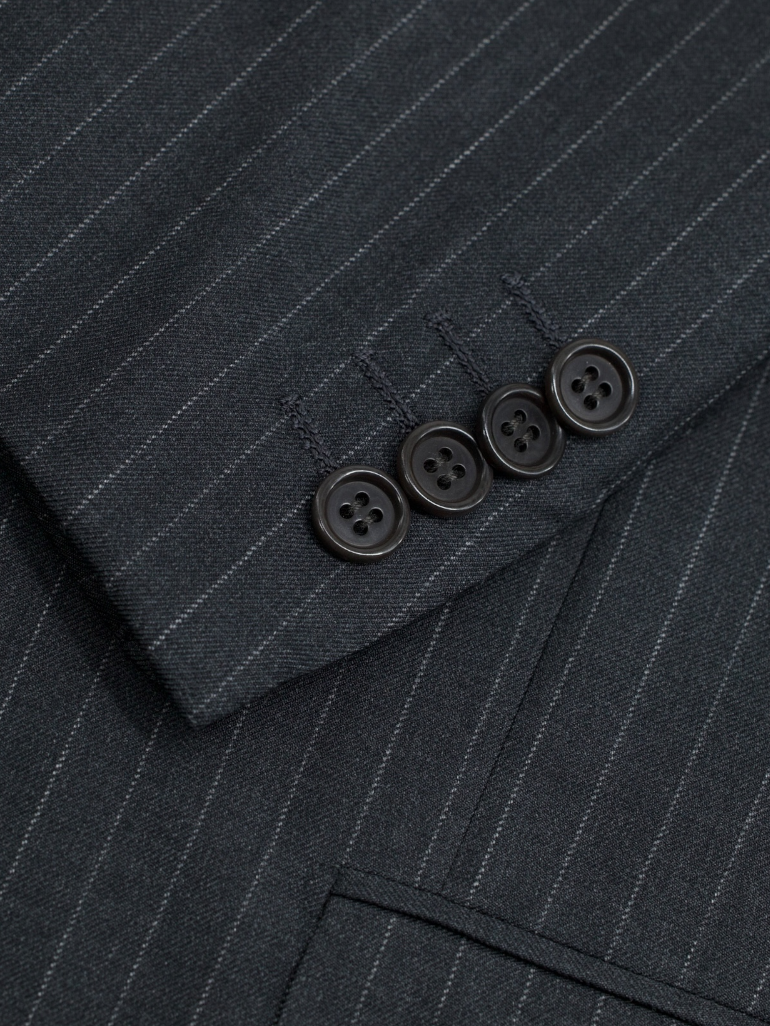 Kiton Grey 3-Piece Fine-Wool Classic Pinstripe Suit