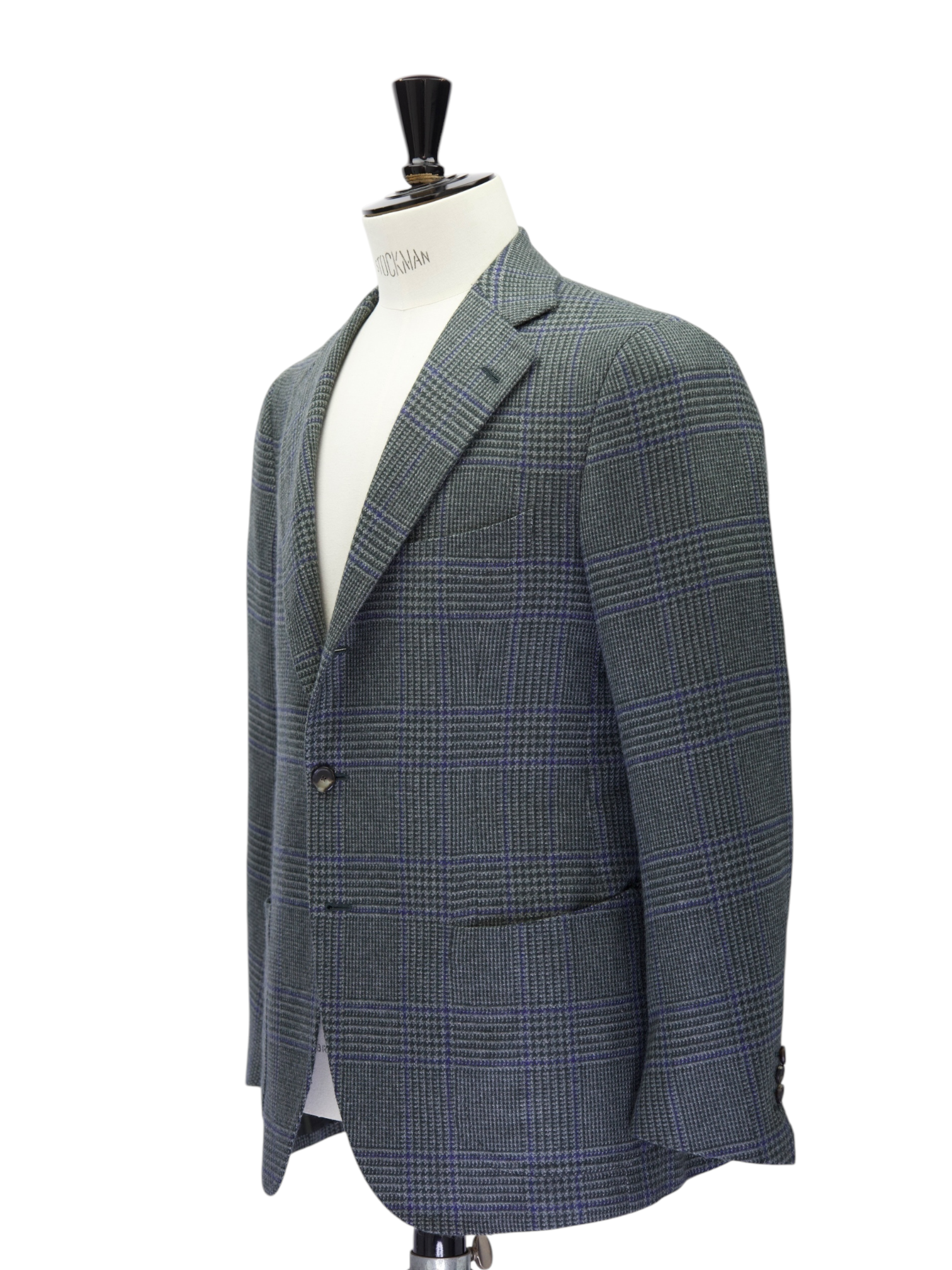 Cesare Attolini Sage Green Cashmere Prince of Wales Jacket