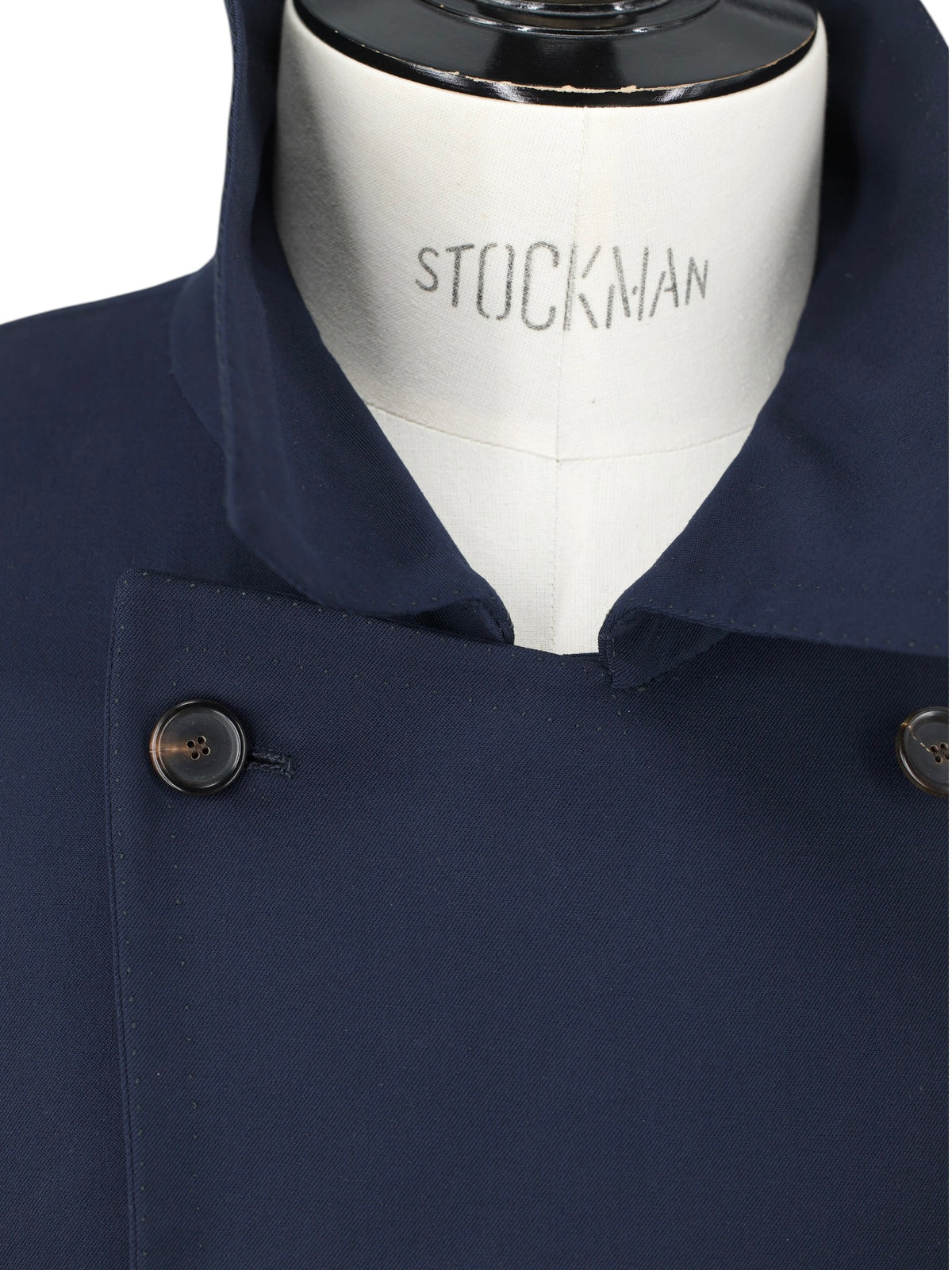 Cesare Attolini Navy Wool-Stretch Twill Sartorial Peacoat