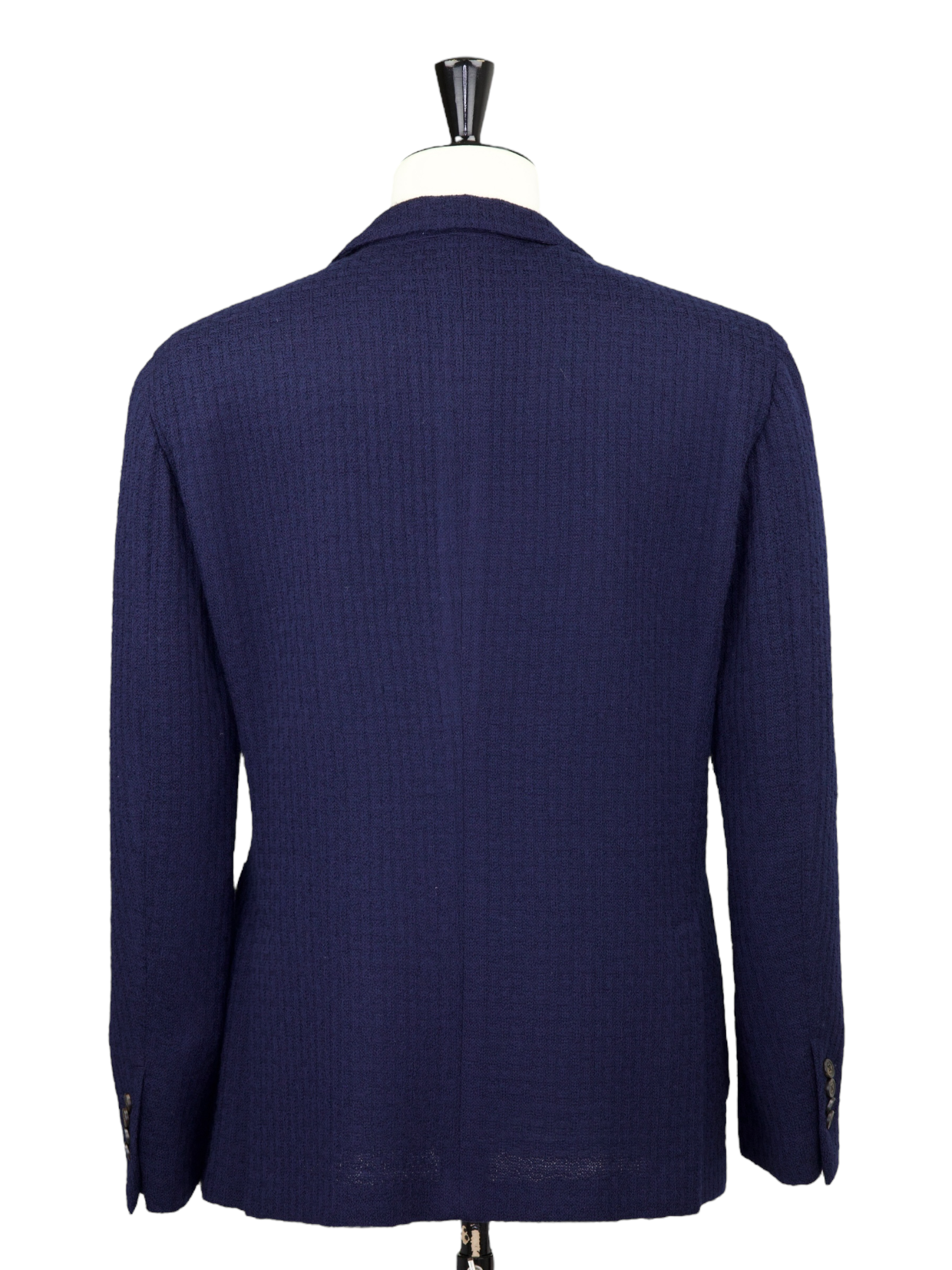 Lardini Navy Liknit Knitted Jacket